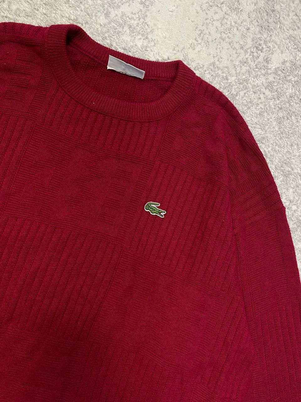 Lacoste Vintage Lacoste Cotton/Acrylic Sweater France Burgundy Size US L / EU 52-54 / 3 - 5 Thumbnail