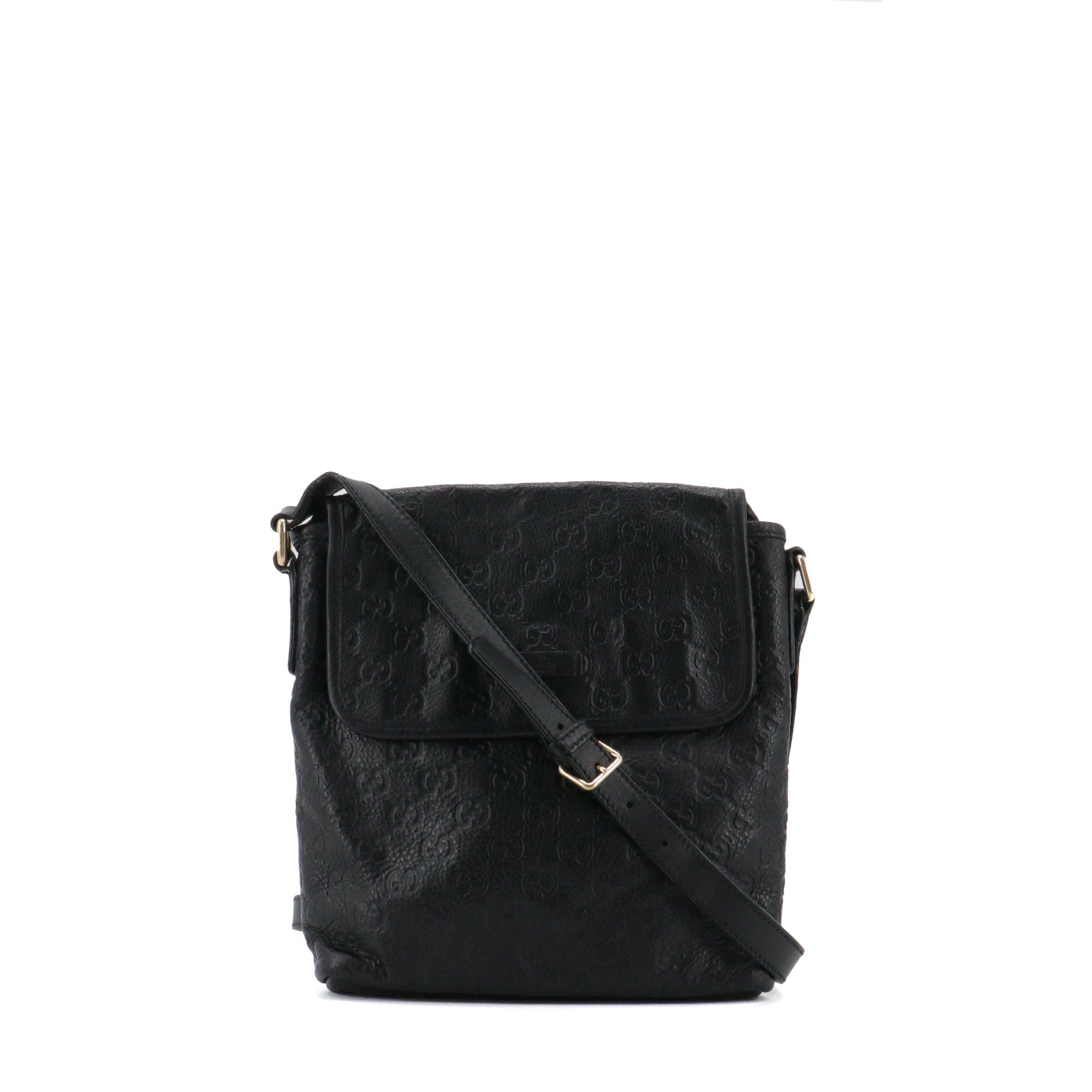 Gucci GUCCI - Guccissima Gucci shoulder bag in black embossed leather Size ONE SIZE - 1 Thumbnail