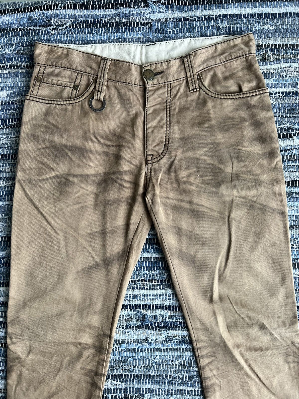BUFFALO BOBS SUPER FLARE Y2K Buffalo Bobs Muddy Faded Boot Cut Pants Size US 31 - 5 Thumbnail