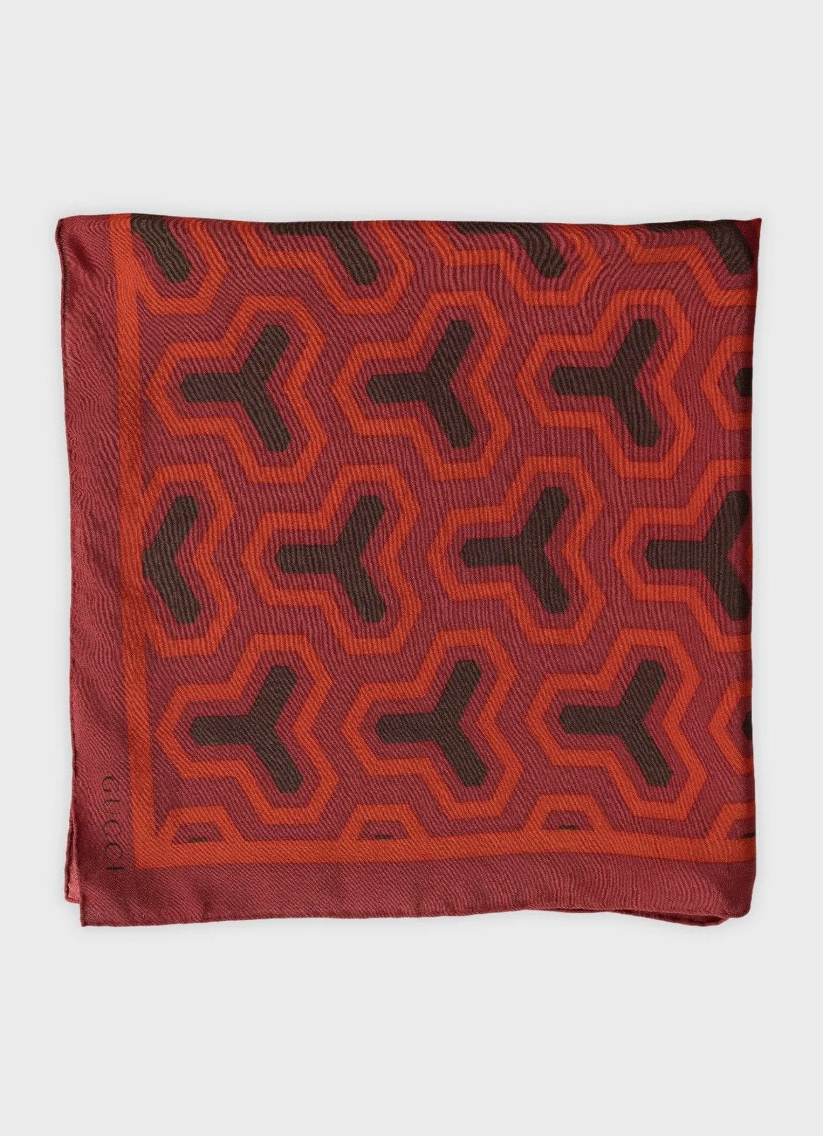 Gucci GUCCI Tom Ford FW 2000 Runway Silk Bandana Scarf Demna logo Size ONE SIZE - 3 Thumbnail