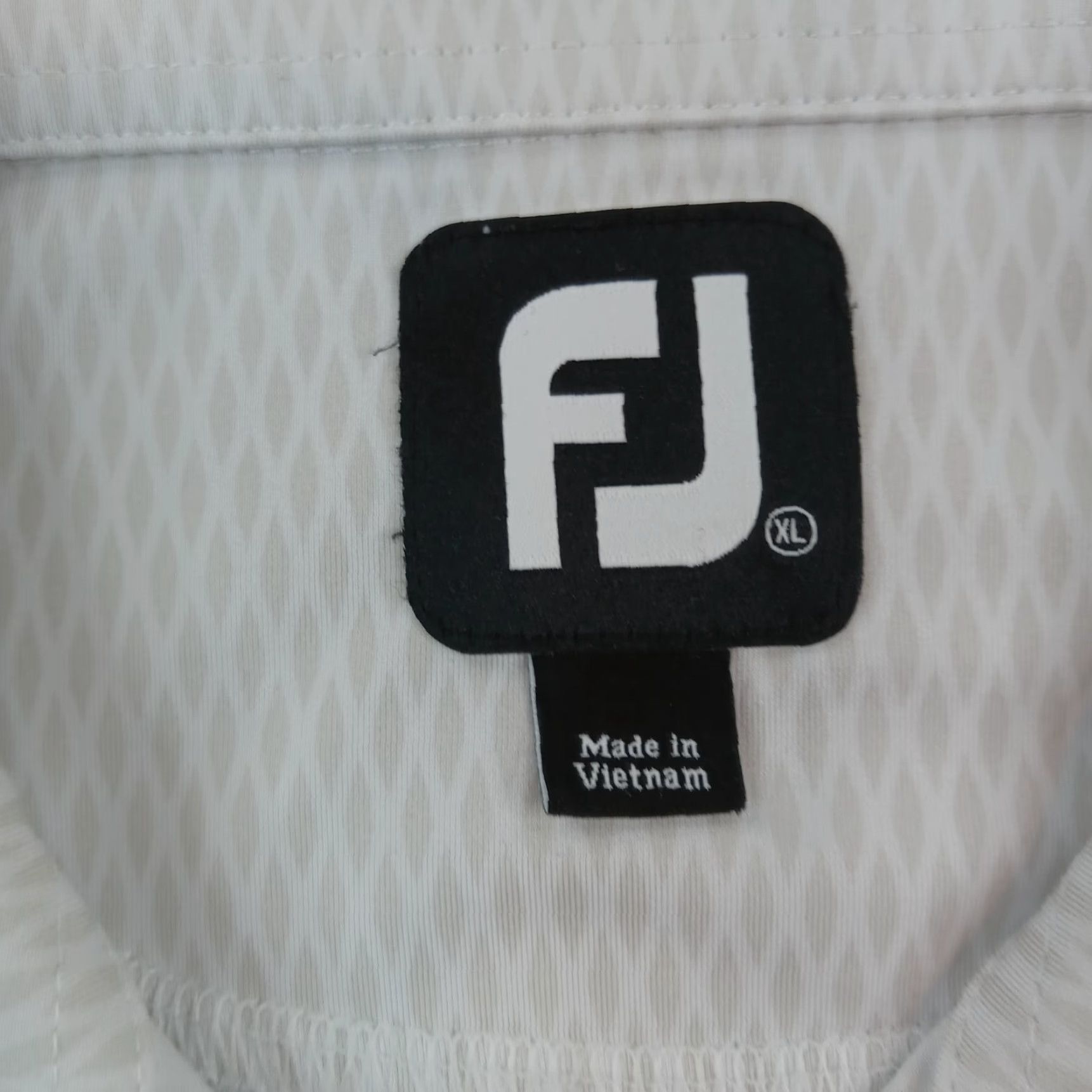 Footjoy FootJoy Polo Shirt Mens XL White Diamond Short Sleeve Stretch Golf Casual Z Size US XL / EU 56 / 4 - 6 Thumbnail