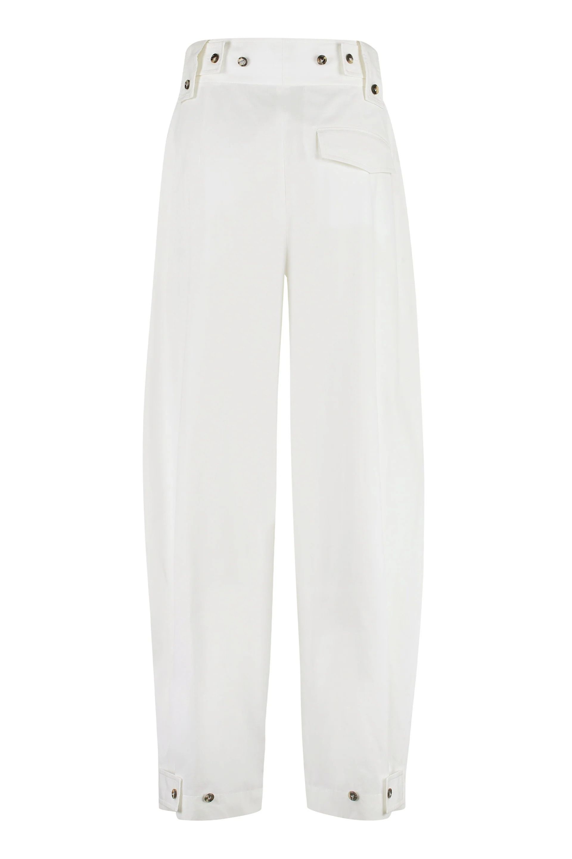 Bottega Veneta o1y0725 Casual Pant in White Size 27" / US 4 / IT 40 - 2 Thumbnail