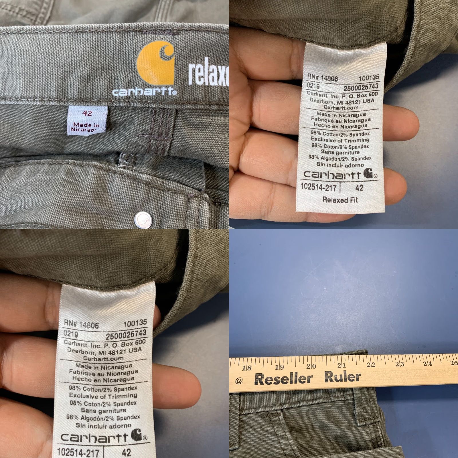 Carhartt Carhartt Shorts Mens 42 Canvas Brown Cargo Workwear Inseam 10 in Pockets Carhartt Canvas Carpentert Shorts Mens 42 Brown Canvas Workwear Size US 42 / EU 58 - 9 Thumbnail