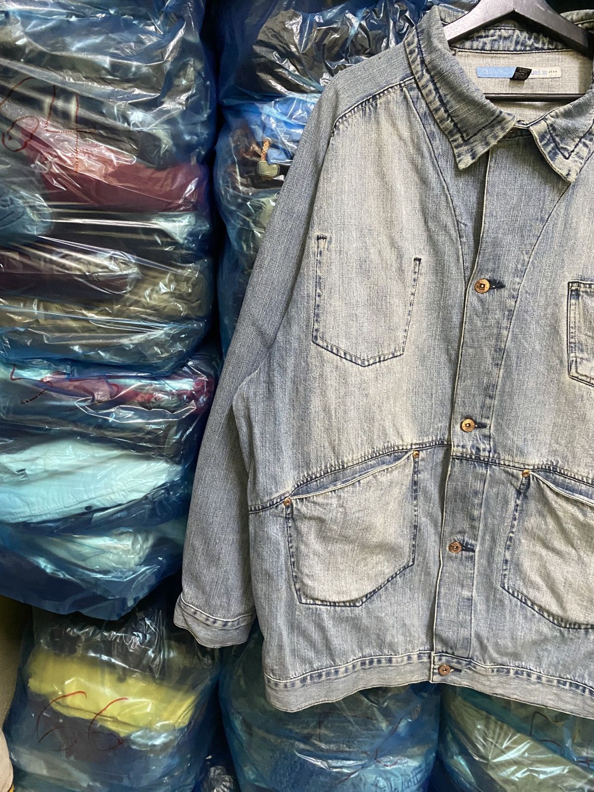 Other VINTAGE AZZURE JEAN CHORE JACKET Size US XXL / EU 58 / 5 - 5 Thumbnail