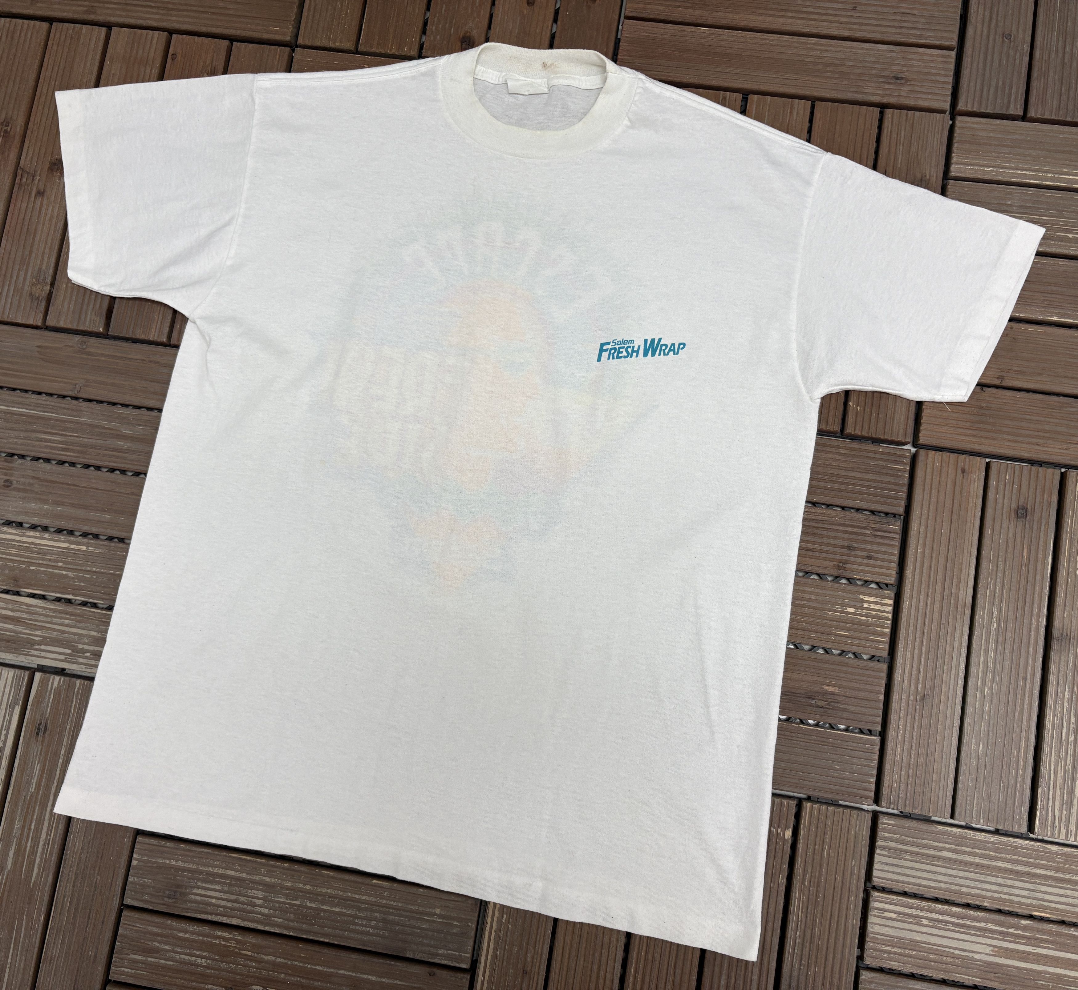 Vintage Salem Cigarettes Fresh Wrap Vintage White Tee Size US XL / EU 56 / 4 - 3 Thumbnail