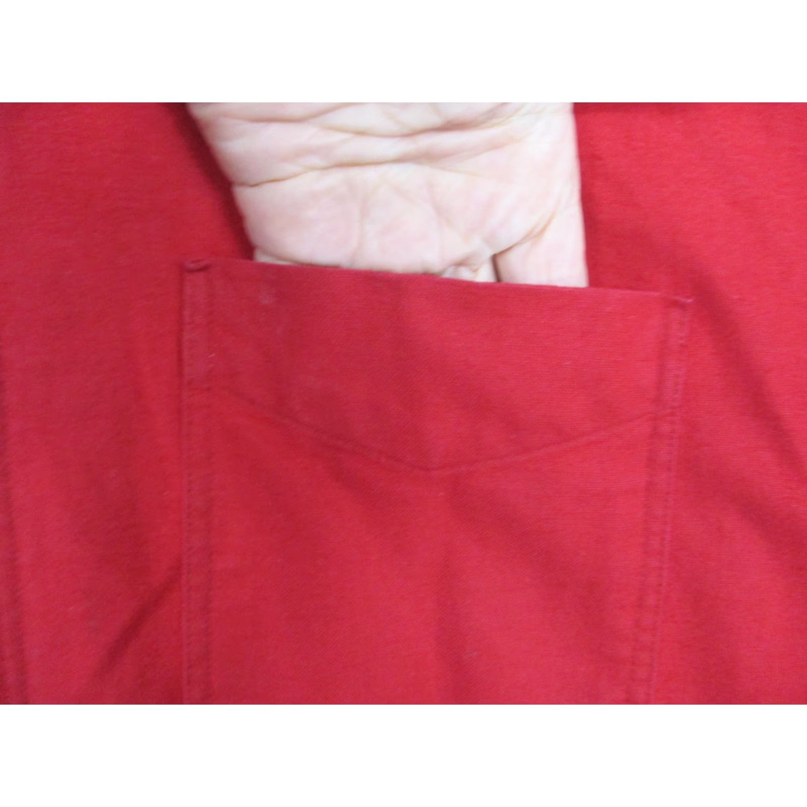 Vintage VINTAGE Woolrich Shirt Mens 2XL Red Long Sleeve 100% Cotton Made USA Button-Down Collar, Pocket, Solid, Button-Up, Utility: Classic 80s Size US XXL / EU 58 / 5 - 3 Thumbnail