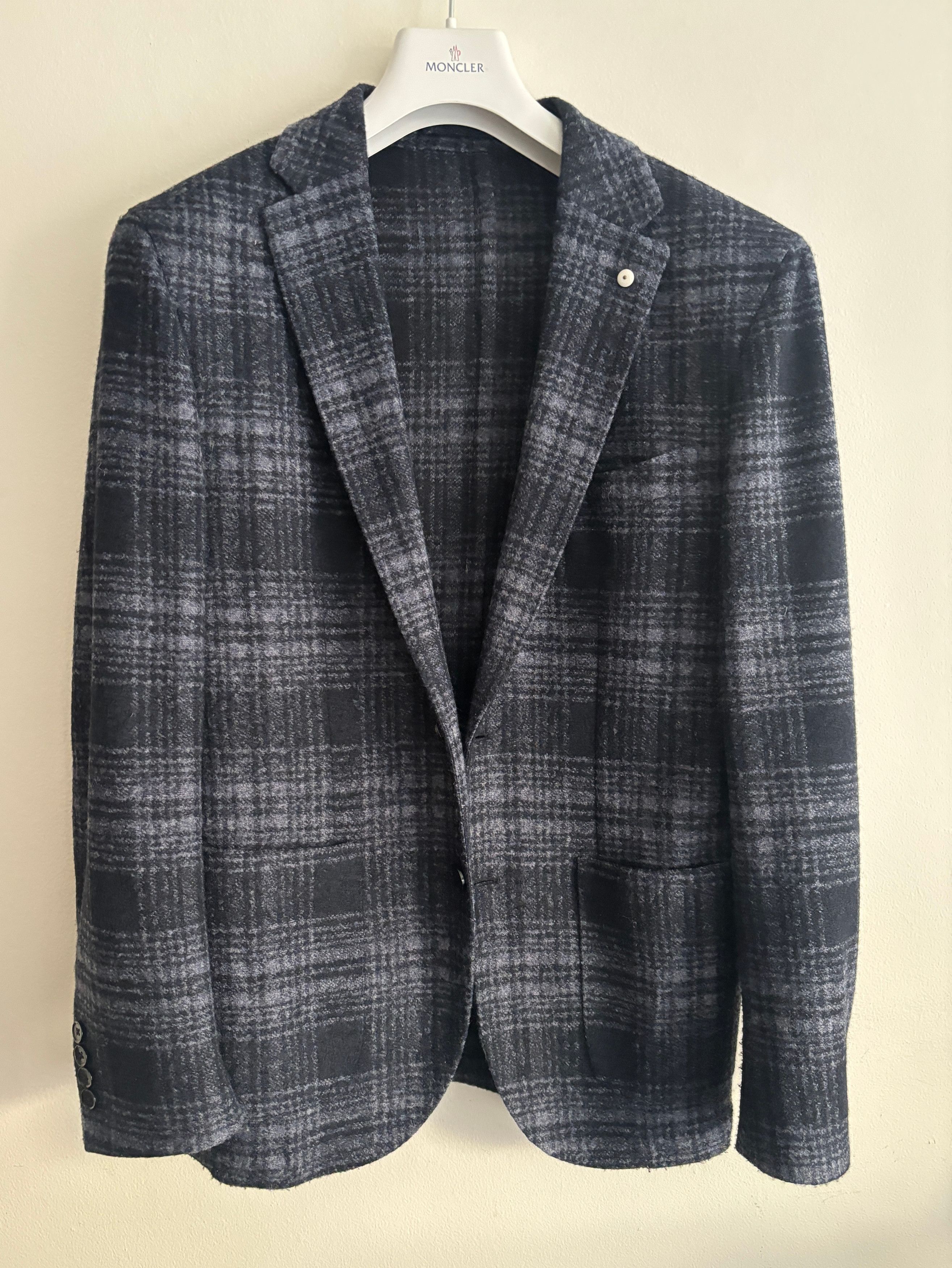 $000 Dandy Jacket Unstructured Plaid Wool Sport Coat