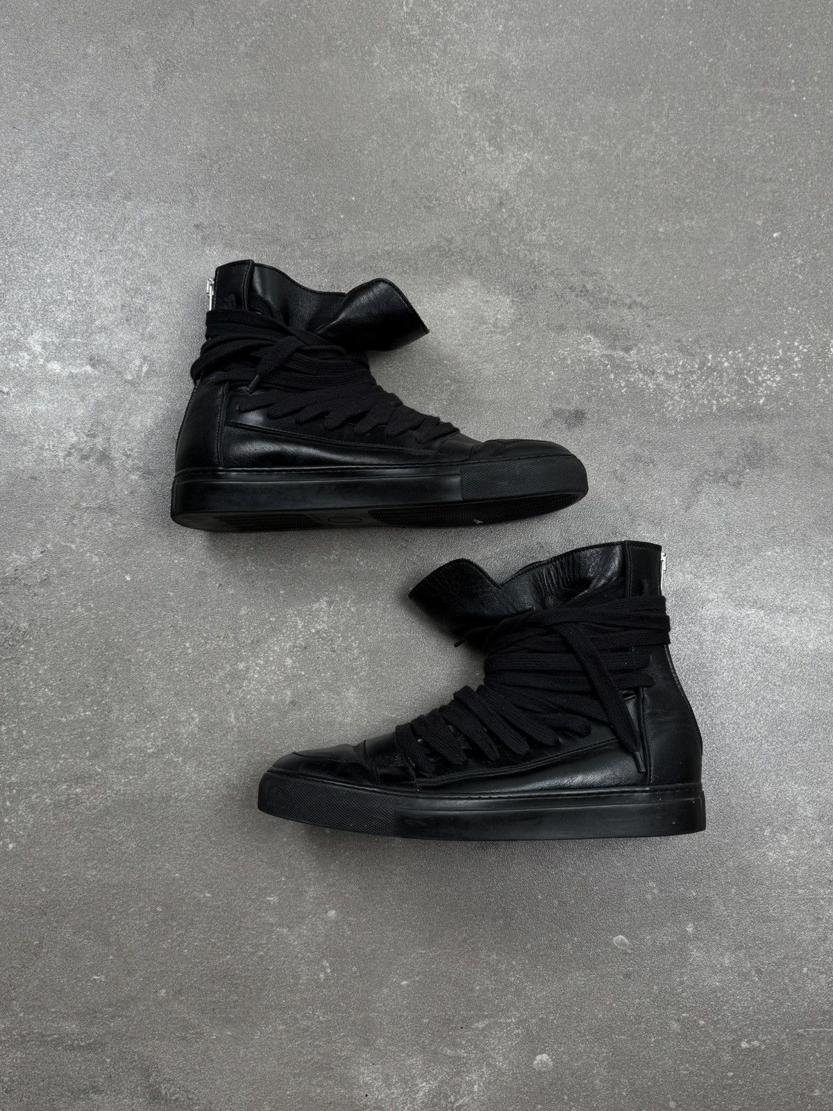 Archival Clothing x Kris Van Assche Shoes Sneakers Rick Style Avant Garde Opium in Black (Size 7)
