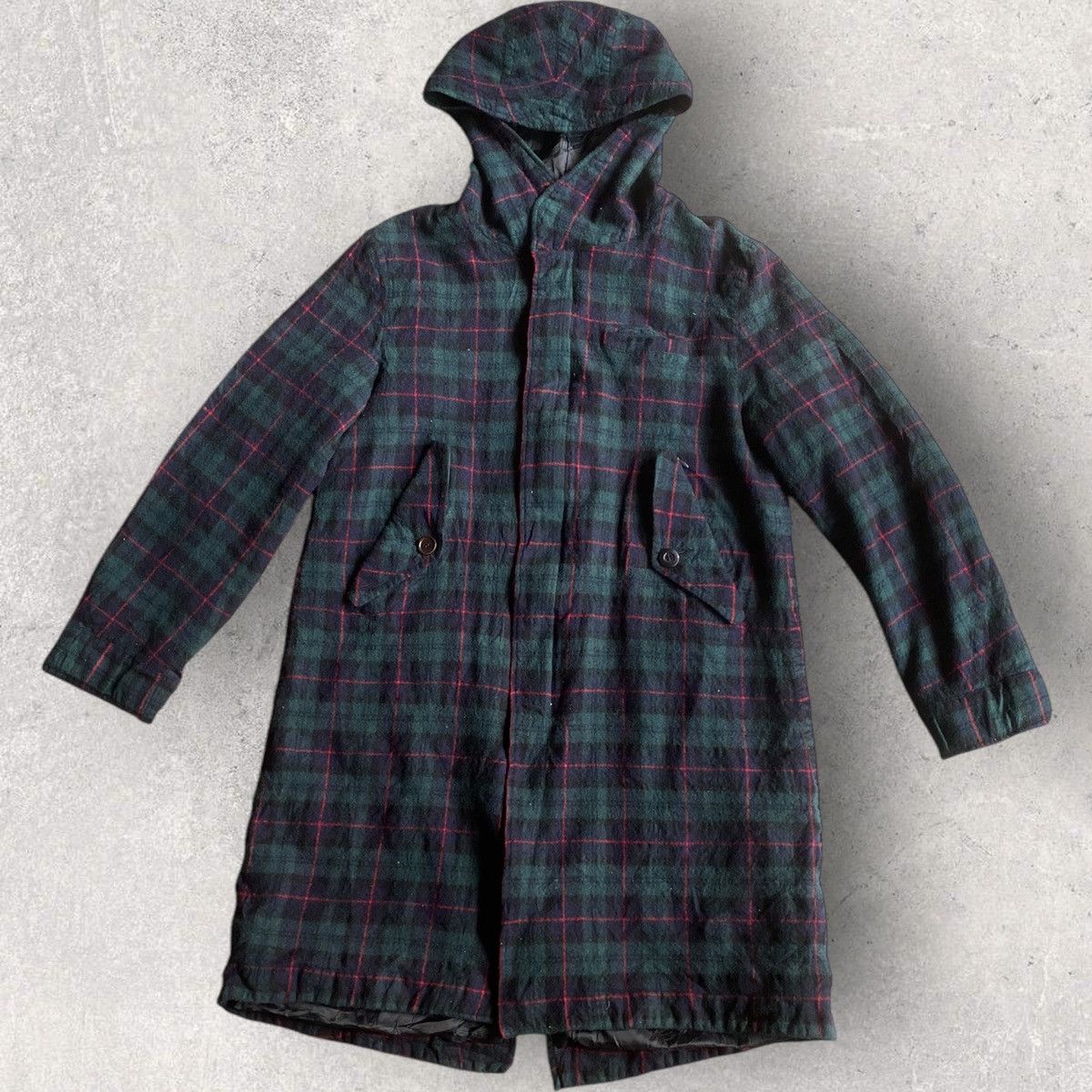 Undercover FW14 Wool Green Tartan Parkas Size US L / EU 52-54 / 3 - 3 Thumbnail