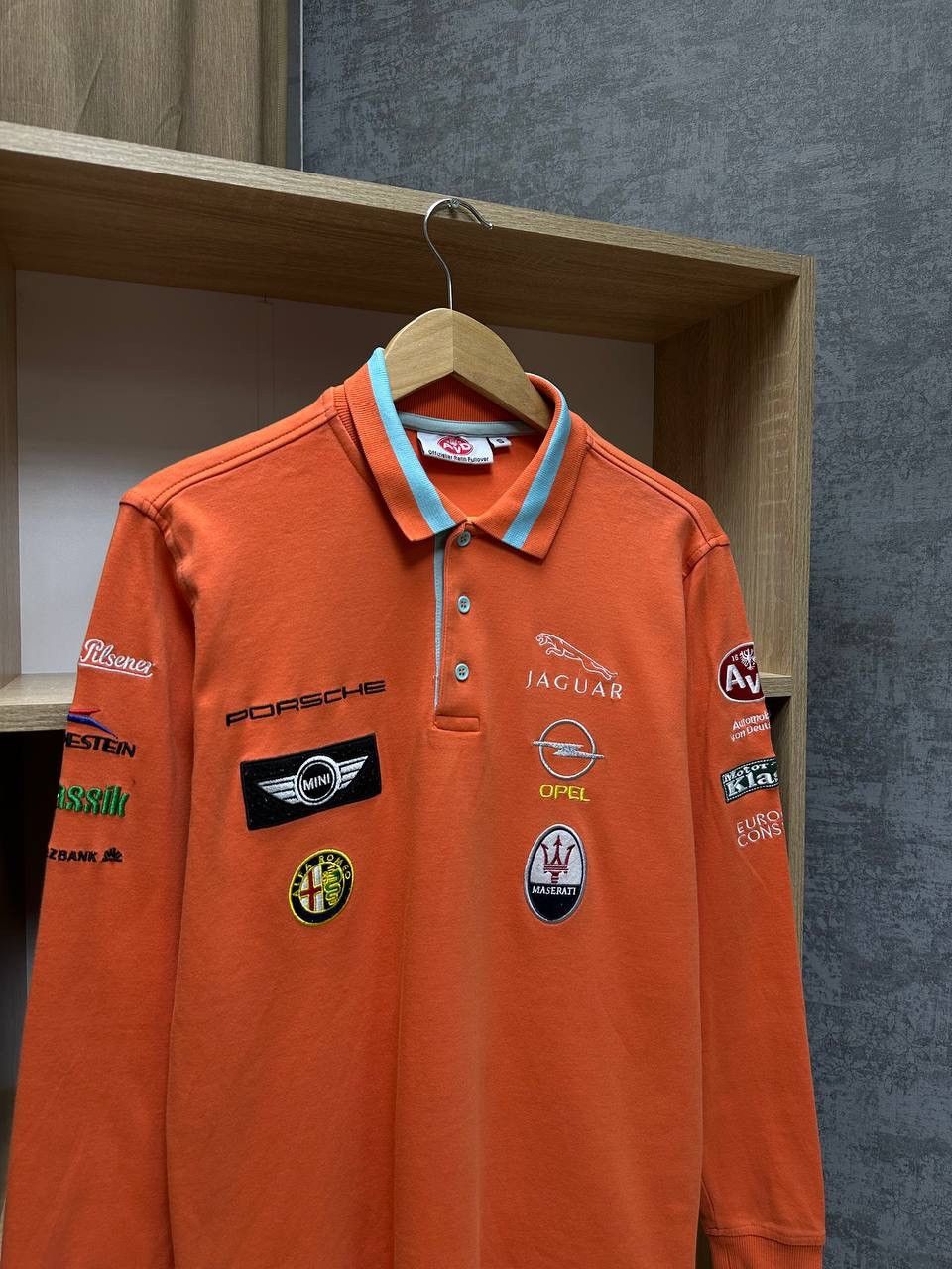 Formula 1 × Vintage Vintage Porsche Racing Jaguar Orange Rugby Shirt Size US S / EU 44-46 / 1 - 6 Thumbnail