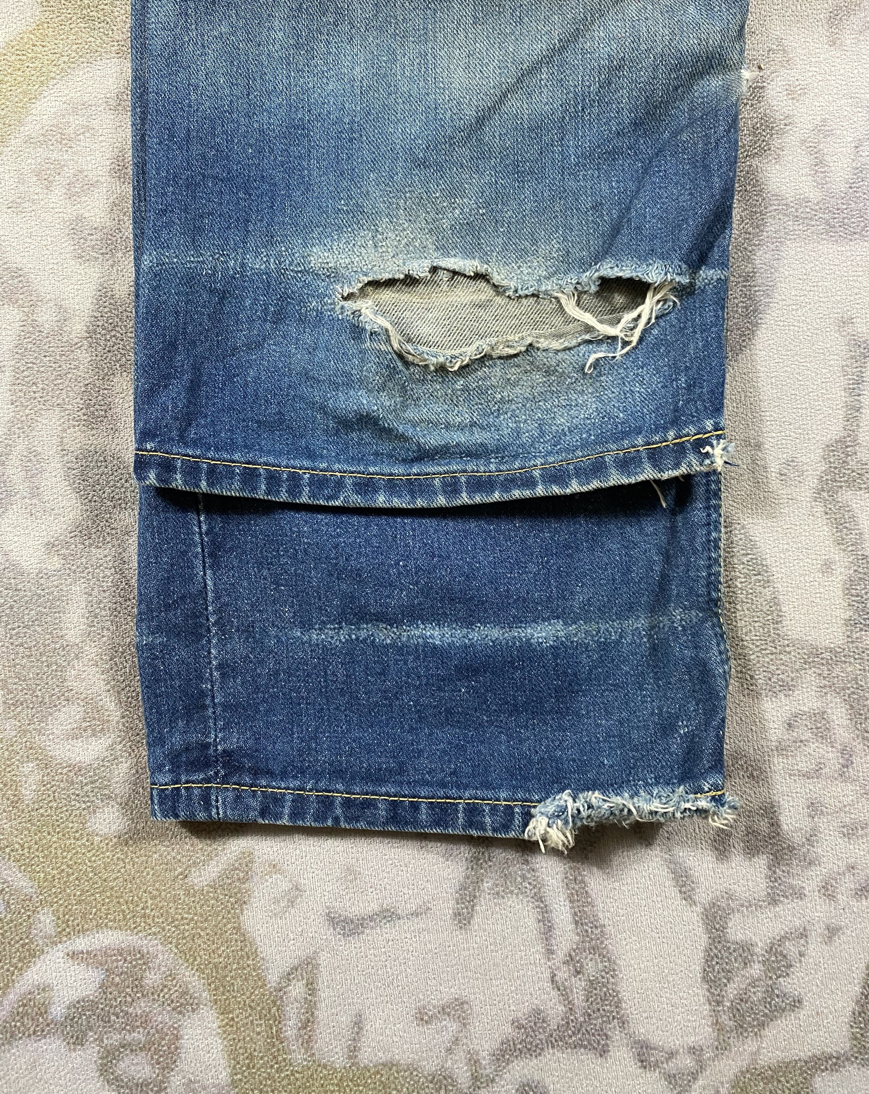 Vintage 31x32.5 Vintage 80s Lee Distressed Selvedge Redline-JN3948 Size US 31 - 14 Thumbnail