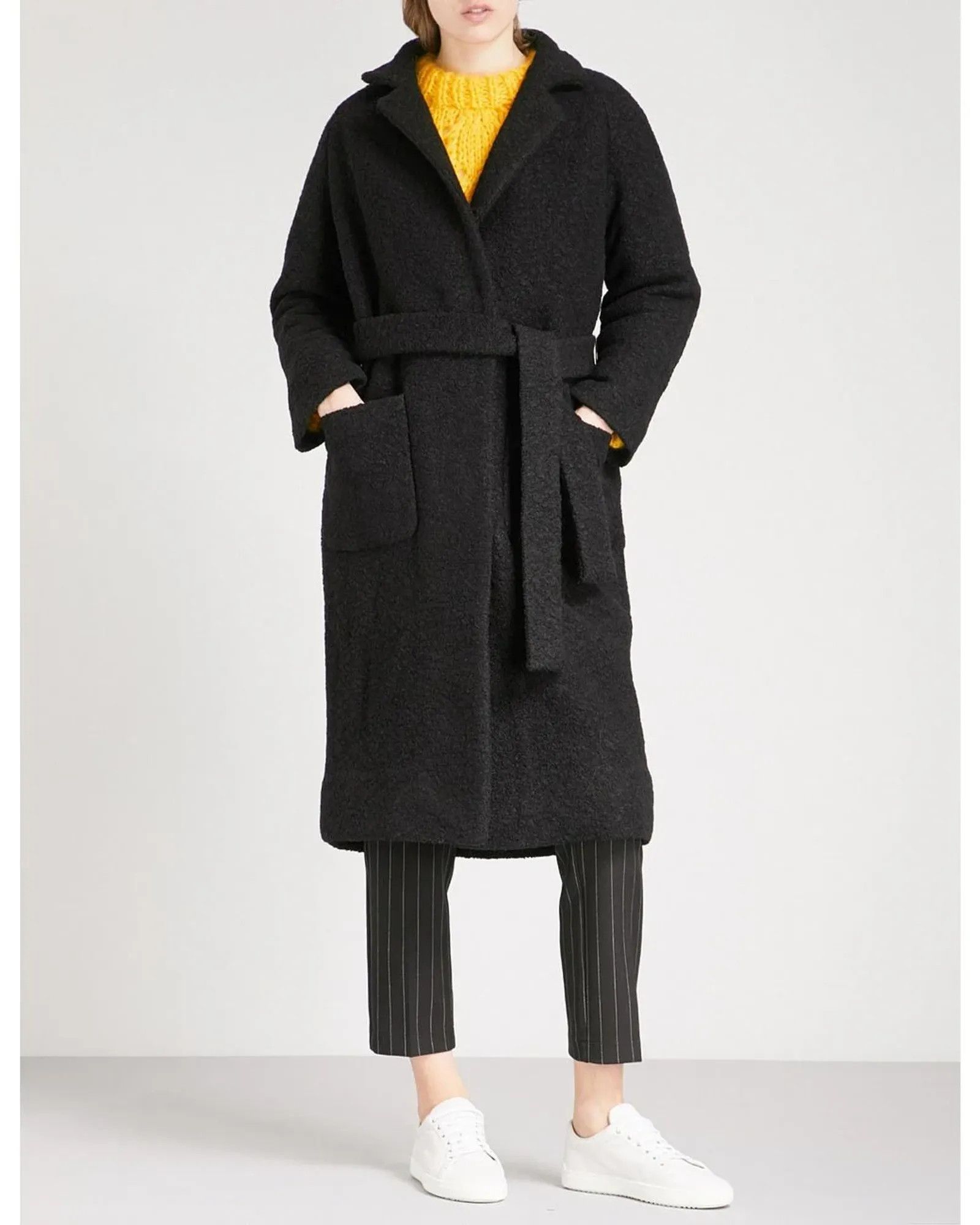 Ganni Fenn Bouclé Wool-Blend Coat