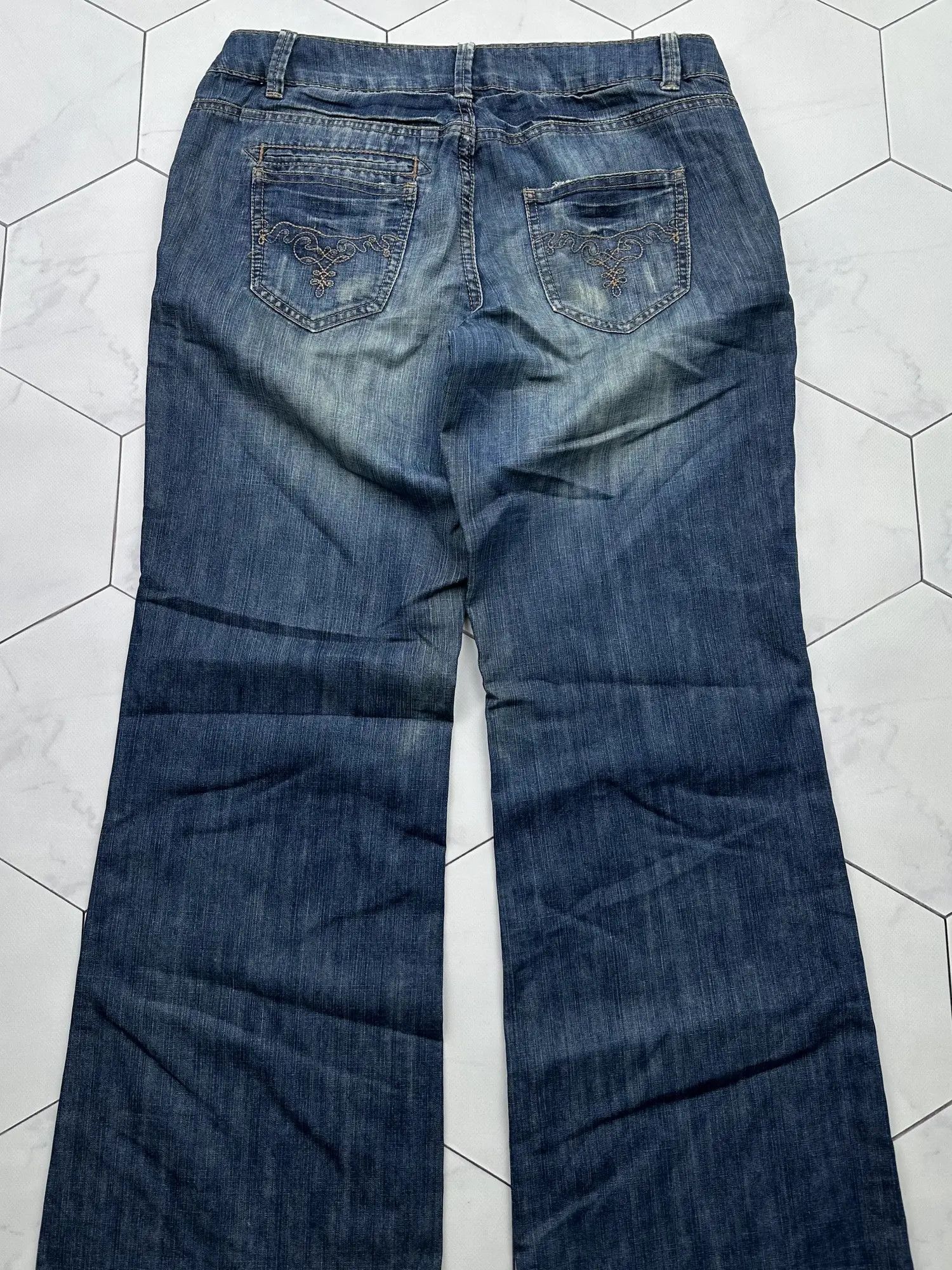 Japanese Brand Vintage Wide Flare Jeans (B604)E2 Size US 30 / EU 46 - 5 Thumbnail