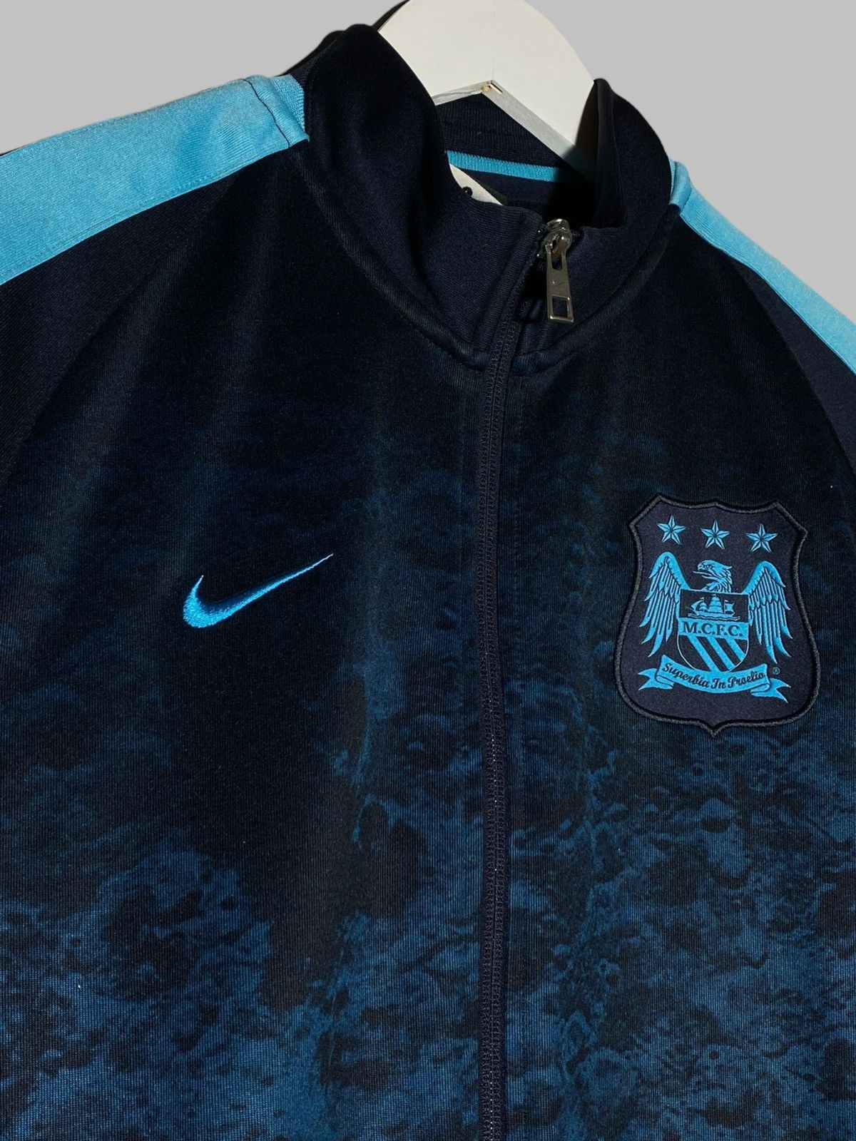 Nike 🔥 Nike Manchester City Drill Track Jacket Moon Print Y2k 🔥 Size US L / EU 52-54 / 3 - 3 Thumbnail