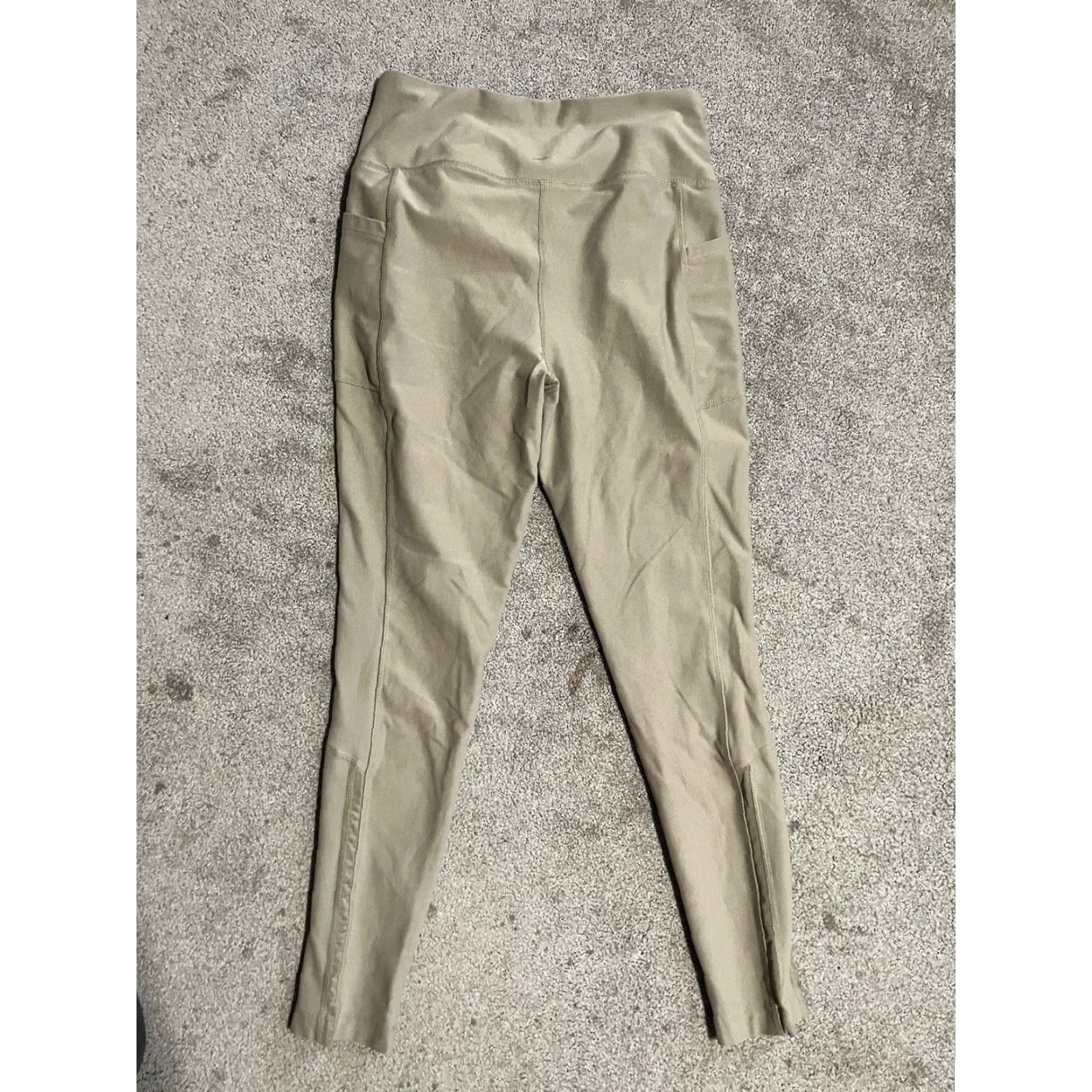 Vintage Mondetta Leggings Womens Medium Beige Polyester Spandex Regular Comfort Casual Size 32" / US 10 / IT 46 - 3 Thumbnail