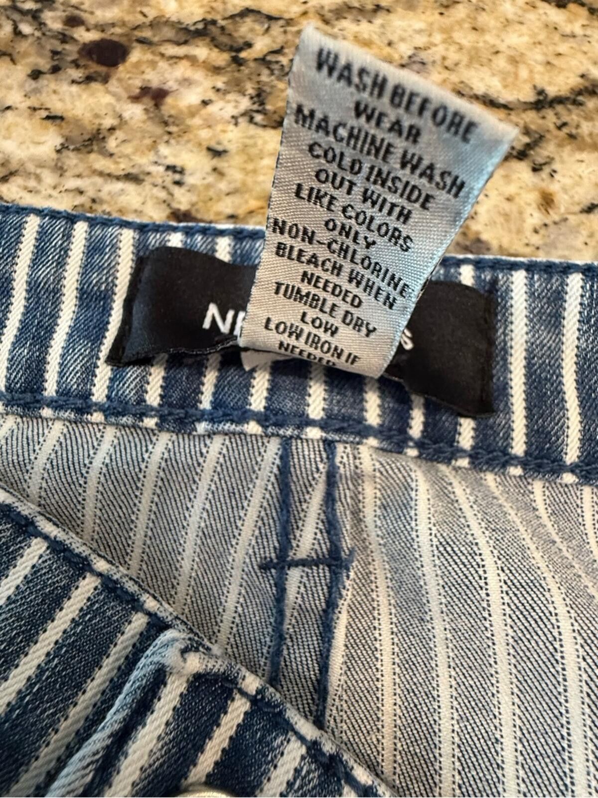 Other NES Jeans blue & white striped retro 70s wide leg SZ 29” Size 29" - 6 Thumbnail