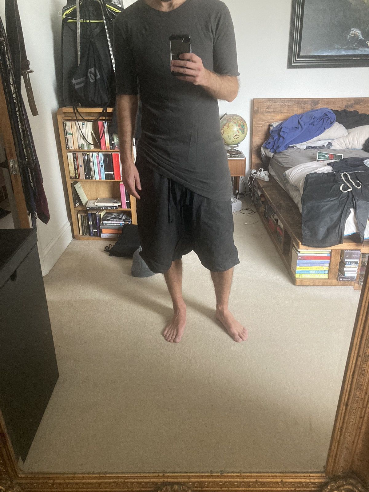 image of Damir Doma Long Shorts in Black, Men's (Size 32)