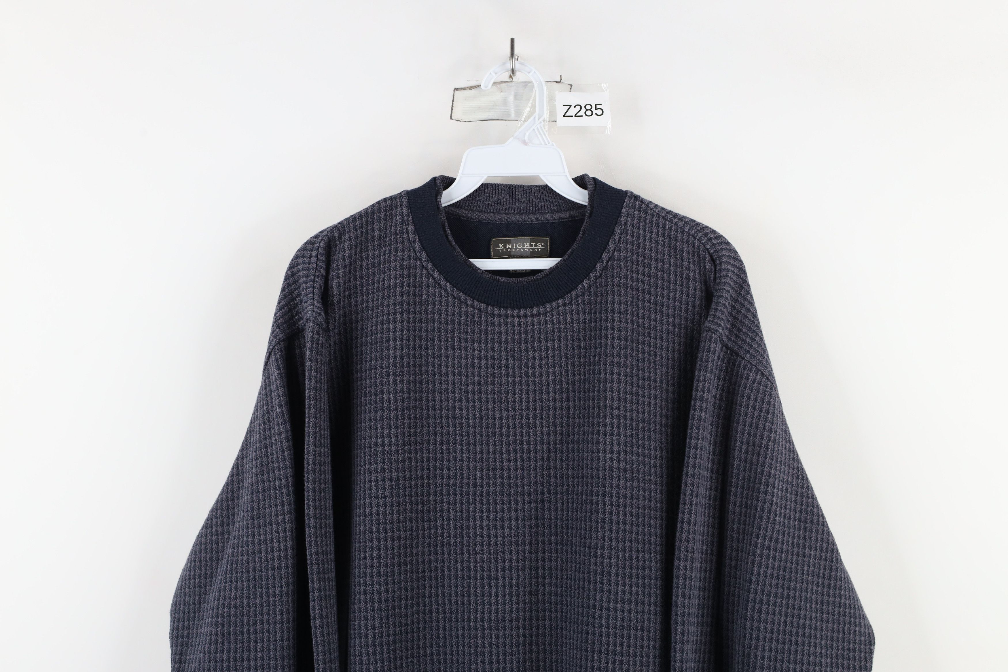 Vintage Vintage 90s Streetwear Thermal Knit Crewneck Sweatshirt Size ONE SIZE - 2 Thumbnail