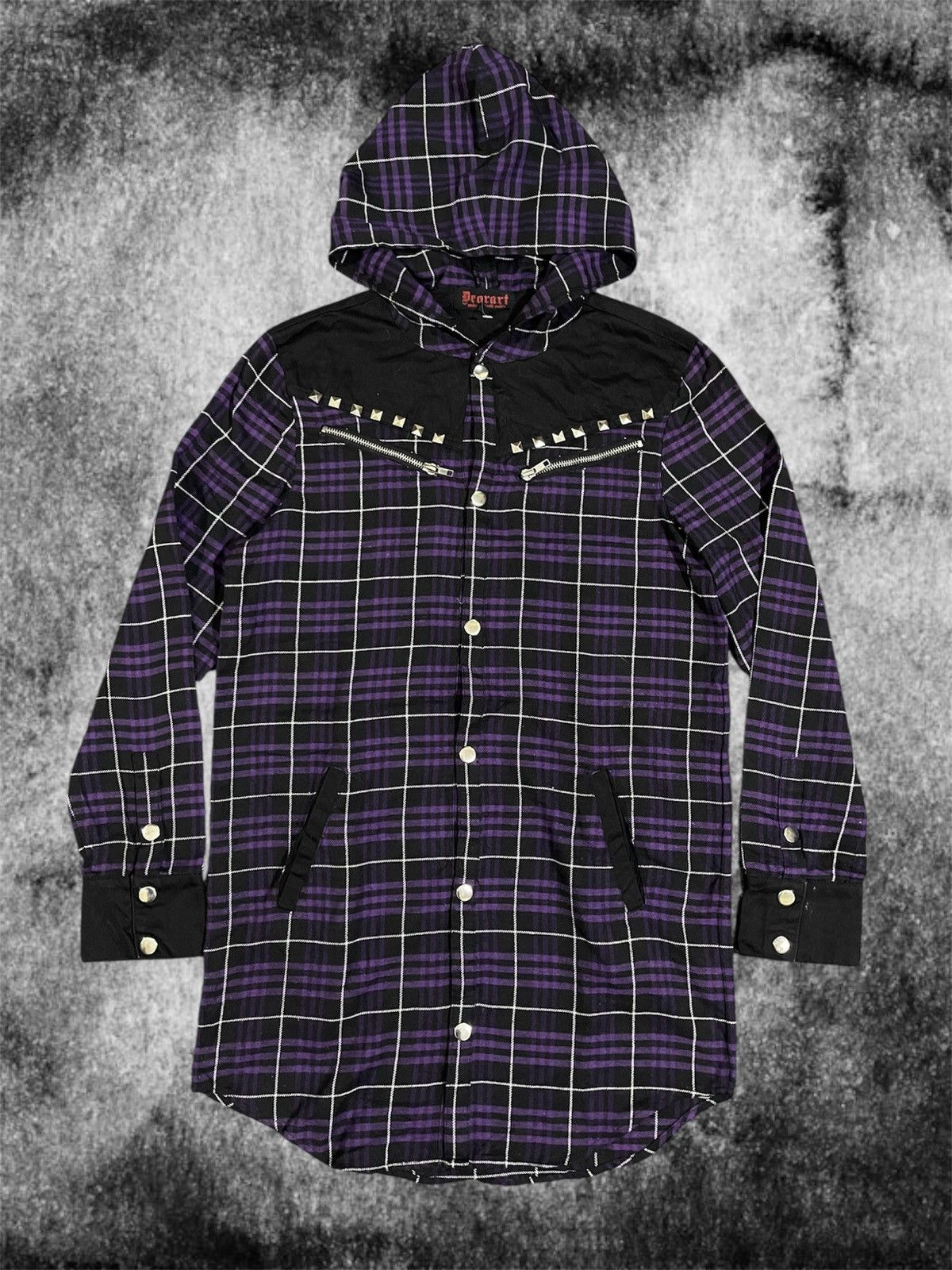 If Six Was Nine Deorart Studded Plaid Made in Devil Castle Long Hoodie Size US M / EU 48-50 / 2 - 1 Thumbnail