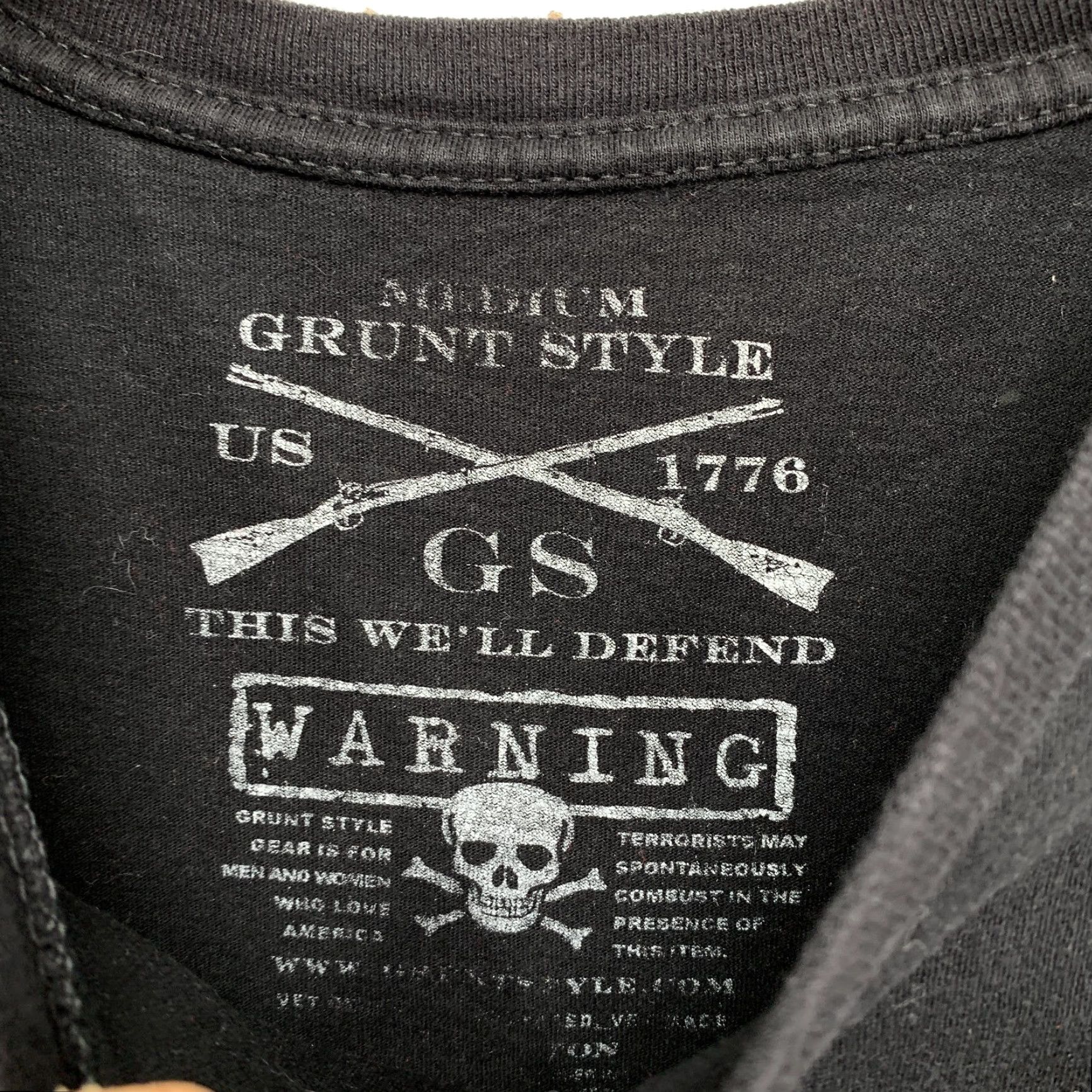 Vintage VINTAGE Grunt Style T-Shirt Mens Medium Short Sleeve Black Graphic Print 90s Memorial Day Men's Size US M / EU 48-50 / 2 - 2 Thumbnail