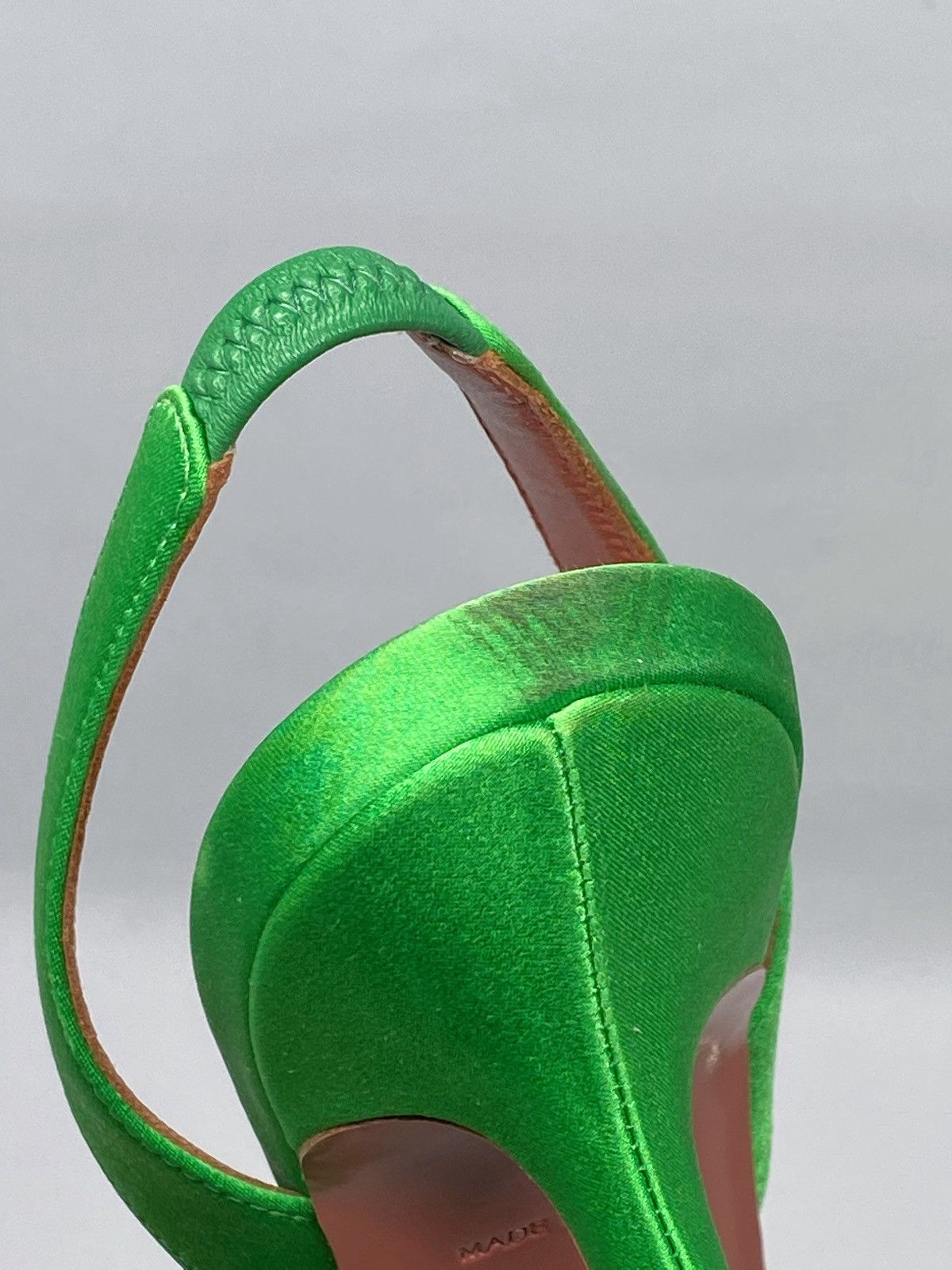 Amina Muaddi Amina Muaddi Begum Satin & Crystal Slingback Pumps size 37.5 Size US 7.5 / IT 37.5 - 11 Thumbnail