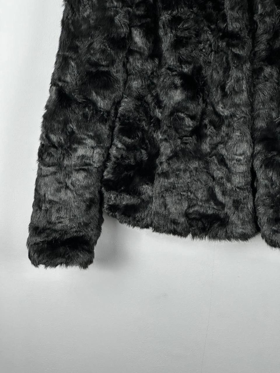 Japanese Brand Vintage Cropped Faux Fur Coat Black Indie Sleaze Size S / US 4 / IT 40 - 5 Thumbnail