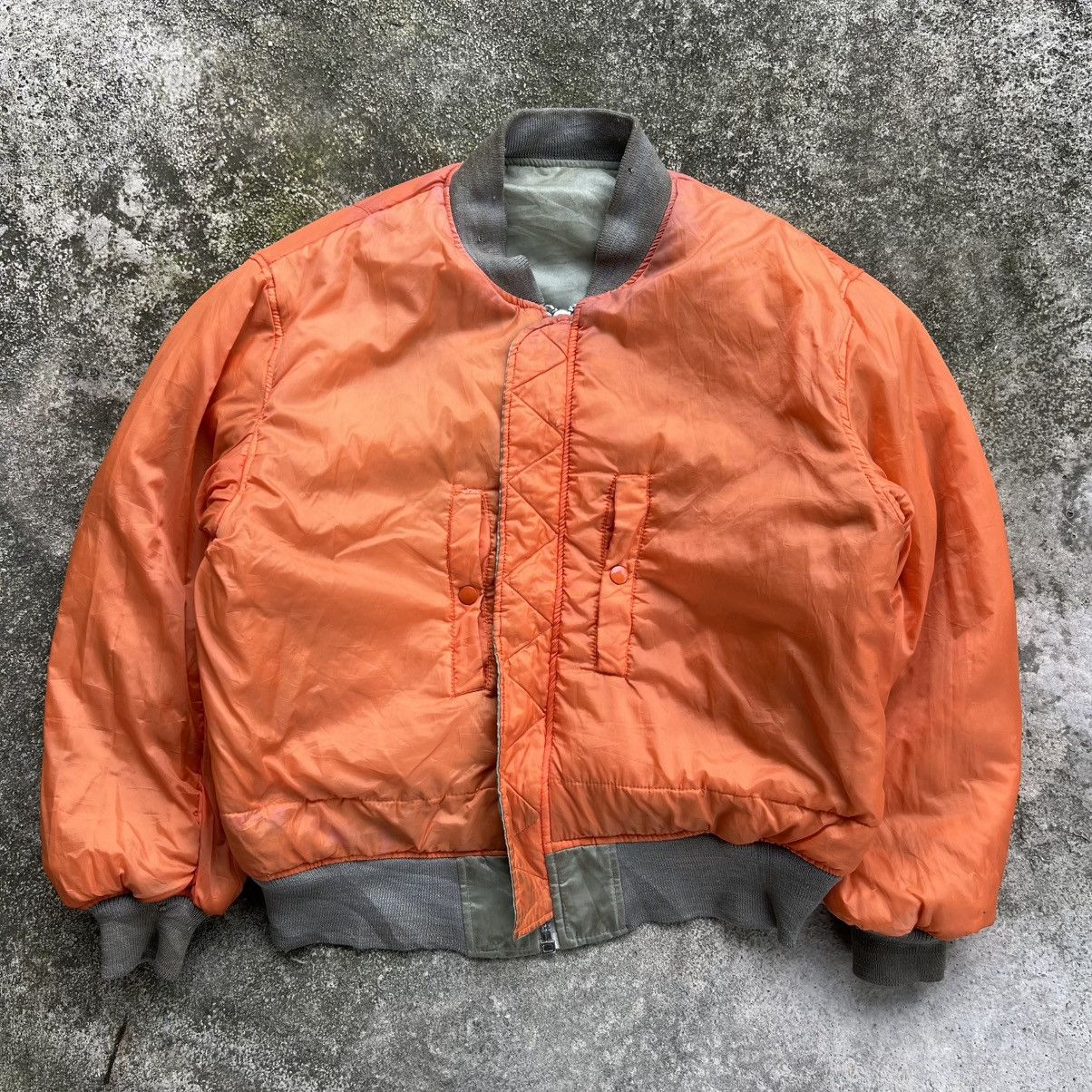 Vintage “VINTAGE” TRASHED MAN INTERMEDIATE MA-1 BOMBER JACKET Size US L / EU 52-54 / 3 - 11 Thumbnail
