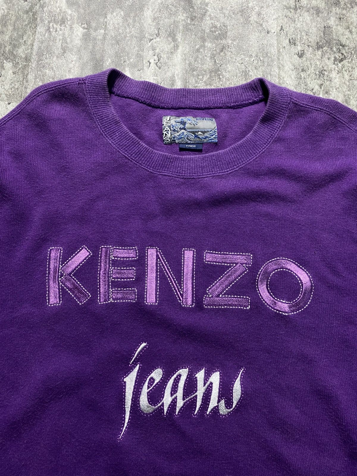 Designer × Japanese Brand × Kenzo Vintage Kenzo Jeans Sweatshirt Size US L / EU 52-54 / 3 - 3 Thumbnail