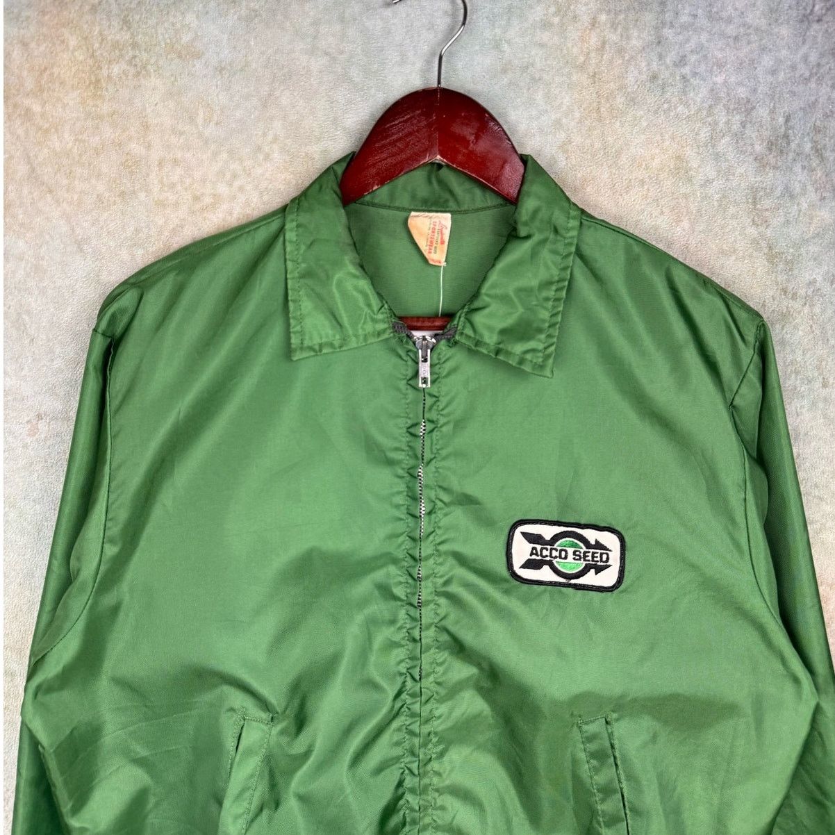 Vintage VTG 70s Racing Full Zip Jacket Mens Sz M Green Patch Size US M / EU 48-50 / 2 - 4 Thumbnail