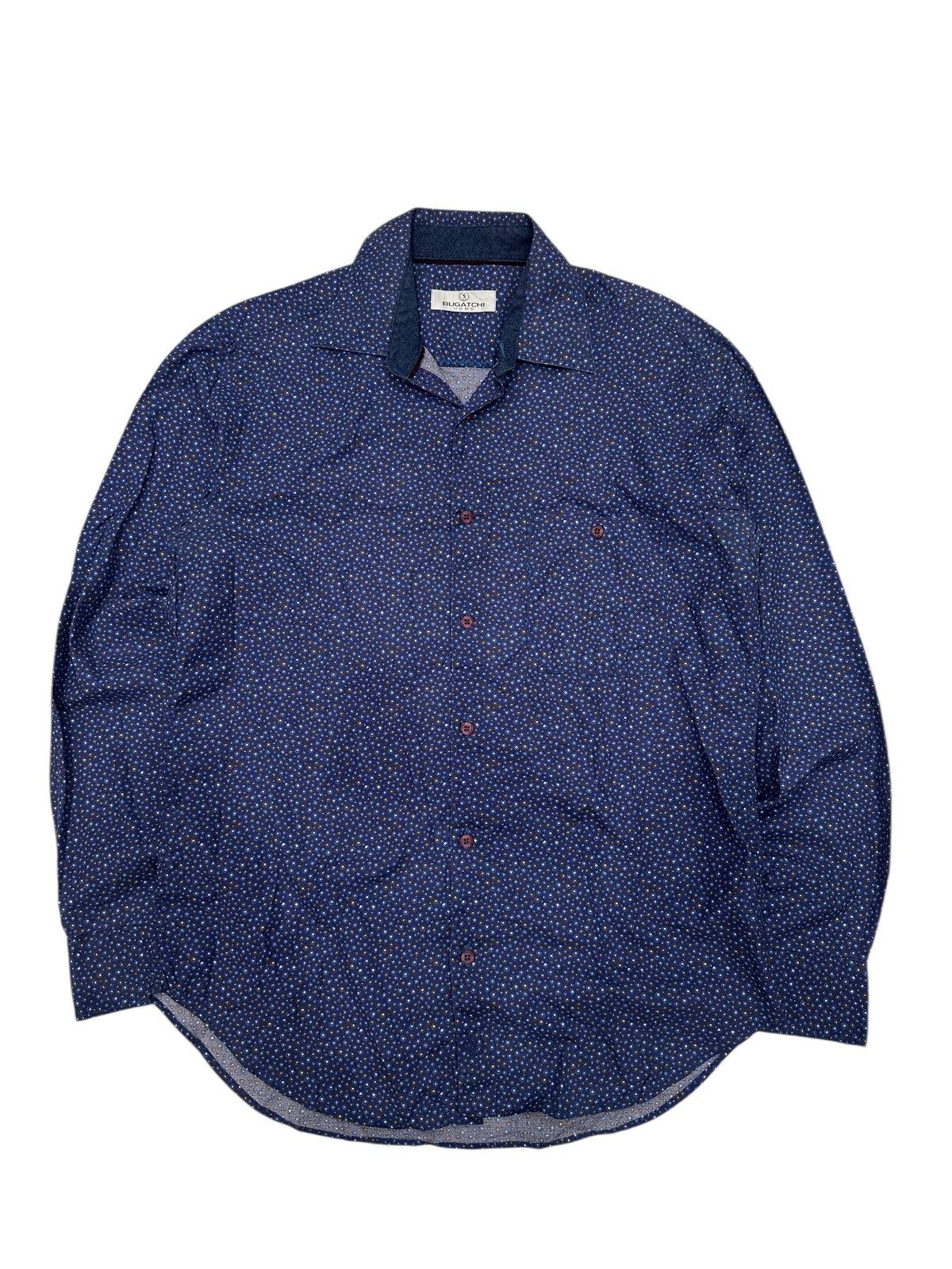 Issey Miyake Bugatchi Uomo Shirt Men Blue Ballon Size US M / EU 48-50 / 2 - 1 Thumbnail