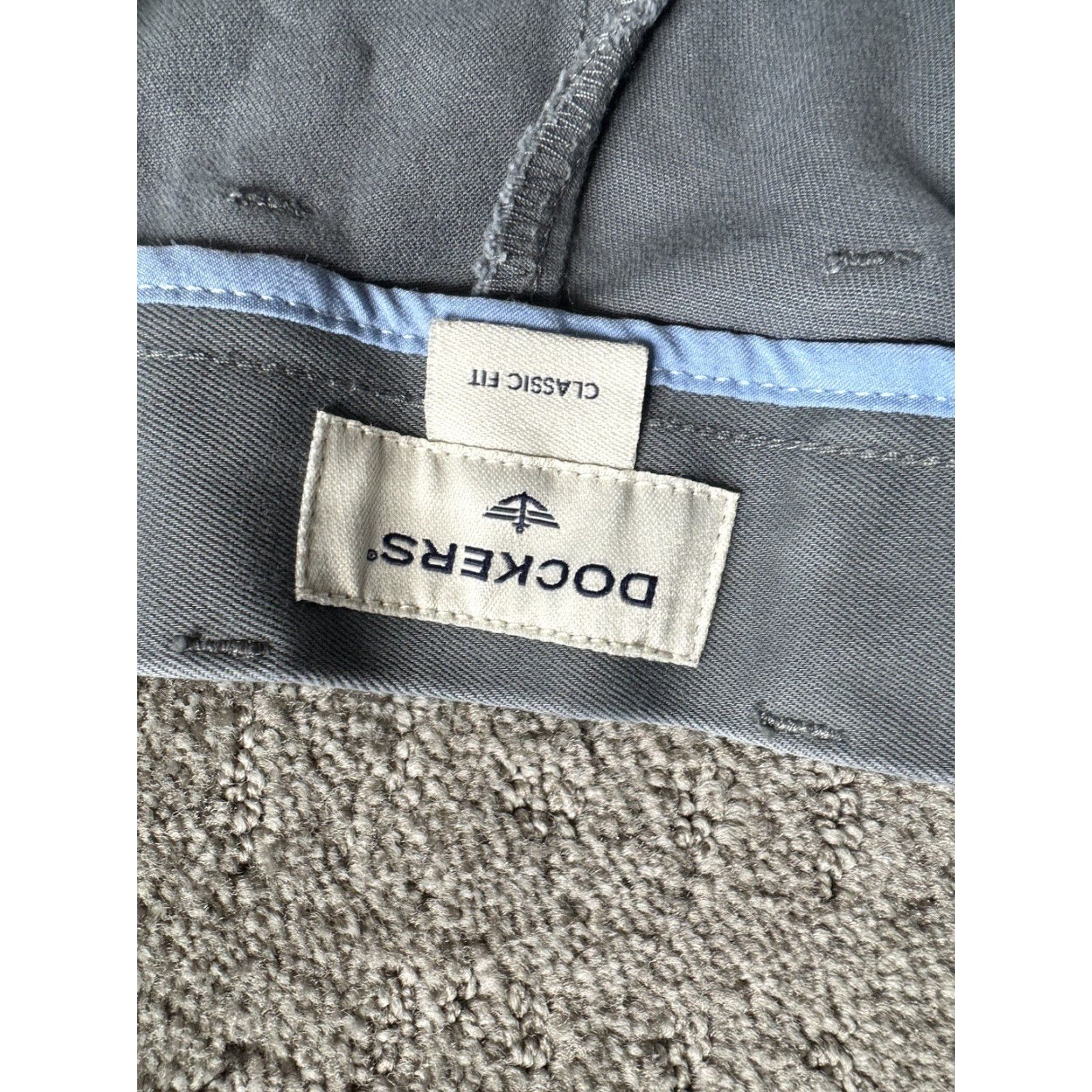 Dockers DOCKERS Dress Pants Gray 36x29 Classic Fit Flat Front Pants Mens Dockers D3 Chinos 100% Cotton Solid Size US 36 / EU 52 - 6 Thumbnail