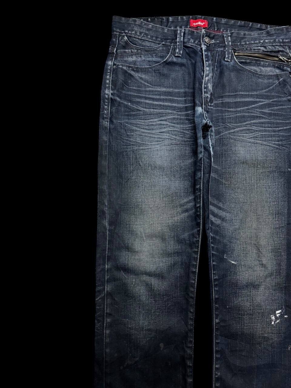 Other SICK Celio 🇯🇵 Insane Mudwash Distressed Whisker Dark Jeans Size US 32 / EU 48 - 4 Thumbnail