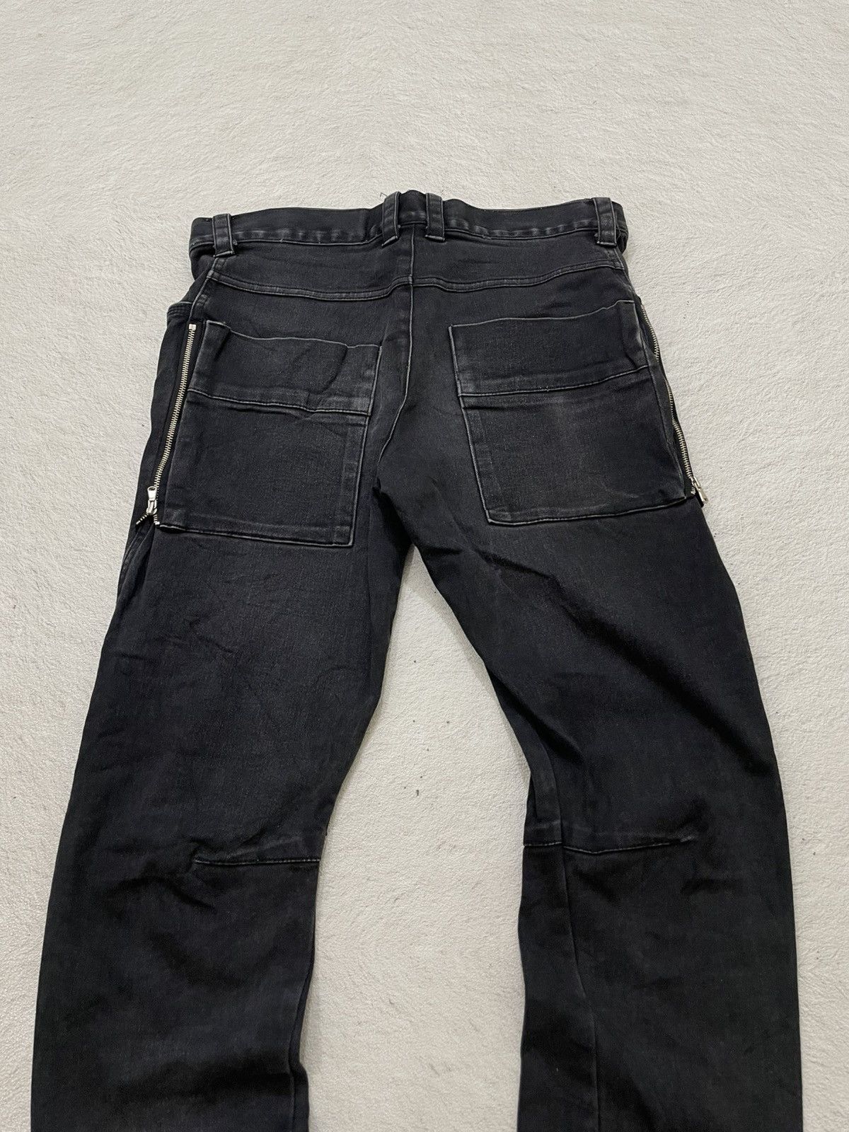 Japanese Brand 2000s Black Zipper Detail Denim Biker-Style Jeans LGB if6was Size US 31 - 8 Thumbnail