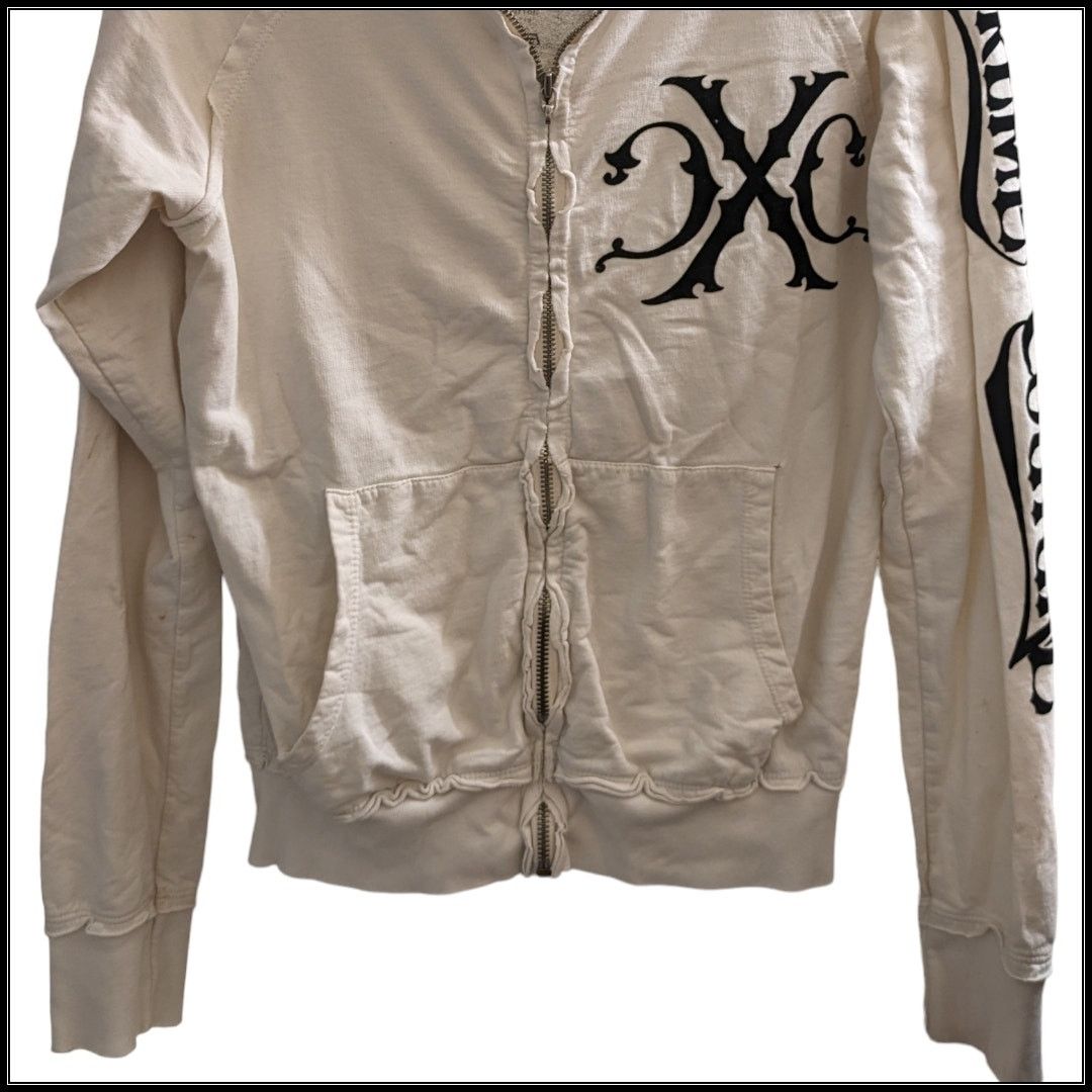 Affliction XTREME COUTURE Zip Up Hoodie Sweatshirt Velvet Print y2k M Size M / US 6-8 / IT 42-44 - 6 Thumbnail