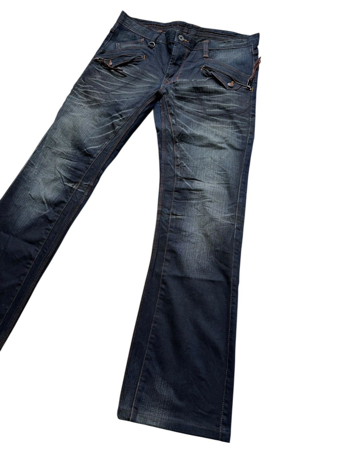 Nicole Club Flared Jeans Sick Nicole Club Claumark Distressed Denim. Size US 35 - 13 Thumbnail