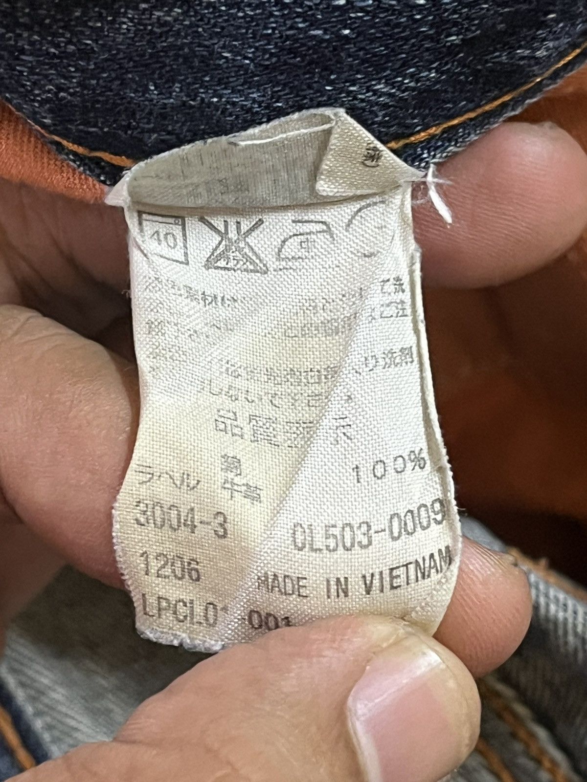 Levi's Vintage Clothing Vintage Levi’s 503 Blue Indigo Ripped Distressed Denim Size US 33 - 10 Thumbnail