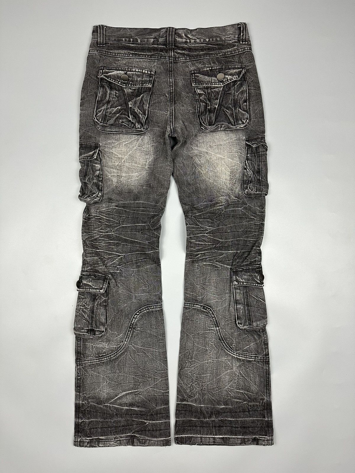 If Six Was Nine × Le Grande Bleu (L.G.B.) 🔥Sick🔥Seditionaries Lowbox Multipocket Whiskered Flare Denim Size US 33 - 2 Thumbnail