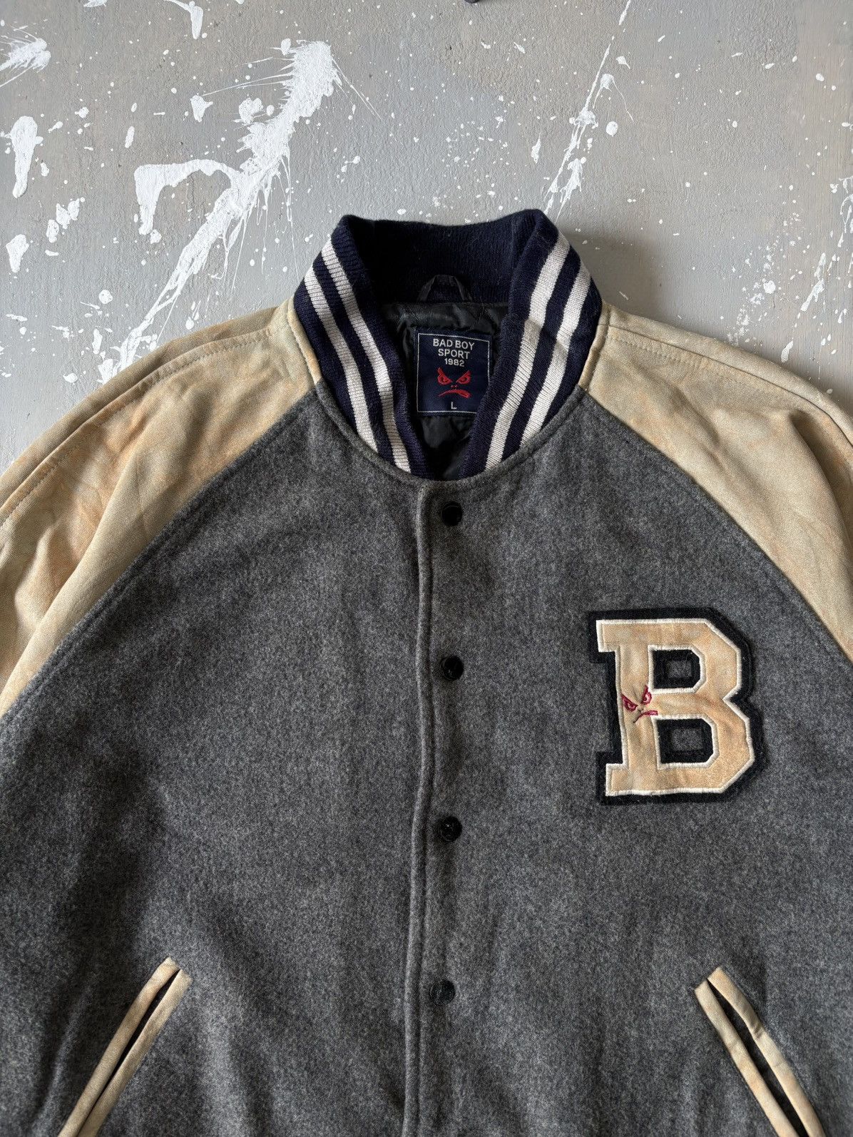 Vintage Vintage Distressed Bad Boy Embroidery Wool Varsity Jacket Size US L / EU 52-54 / 3 - 7 Thumbnail