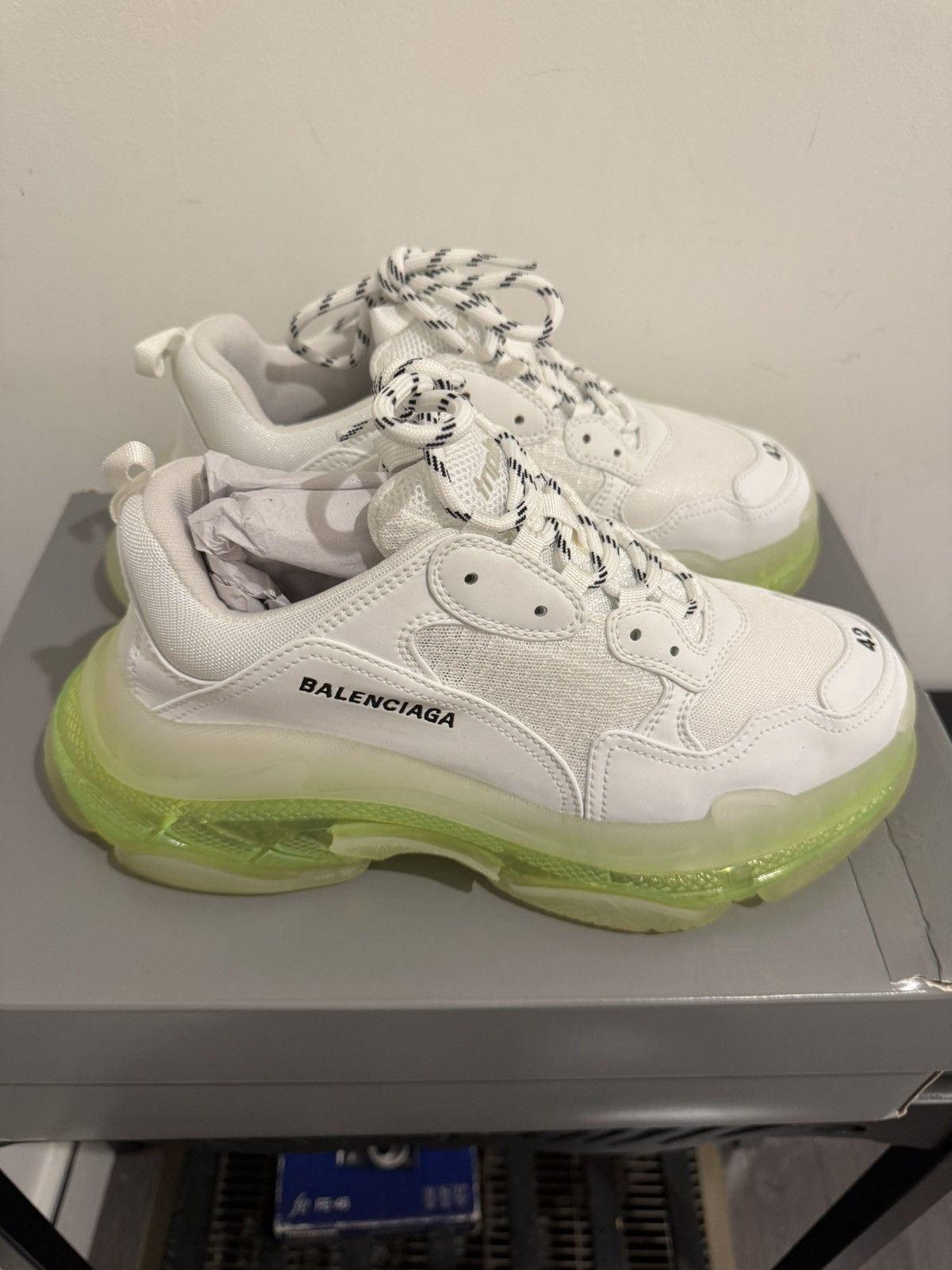 Balenciaga Balenciaga Triple S Clear Sole White Fluo Yellow Size US 9 / EU 42 - 3 Thumbnail