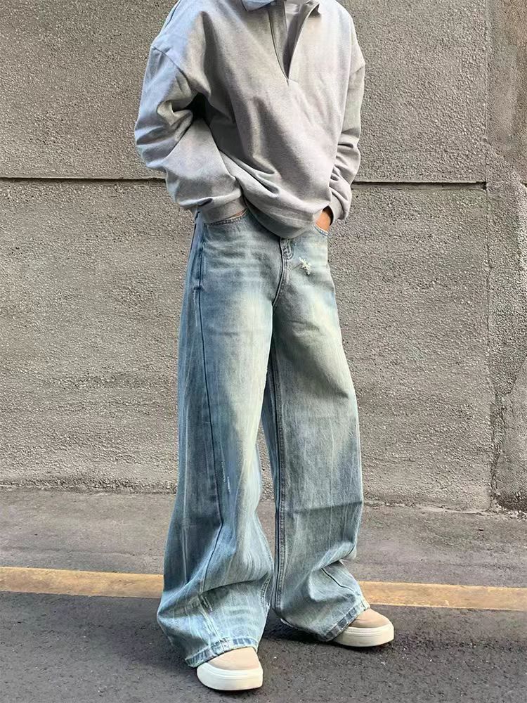 Designer × Jean × Vintage Vintage baggy ripped and distressed street jeans Size US 34 / EU 50 - 5 Thumbnail