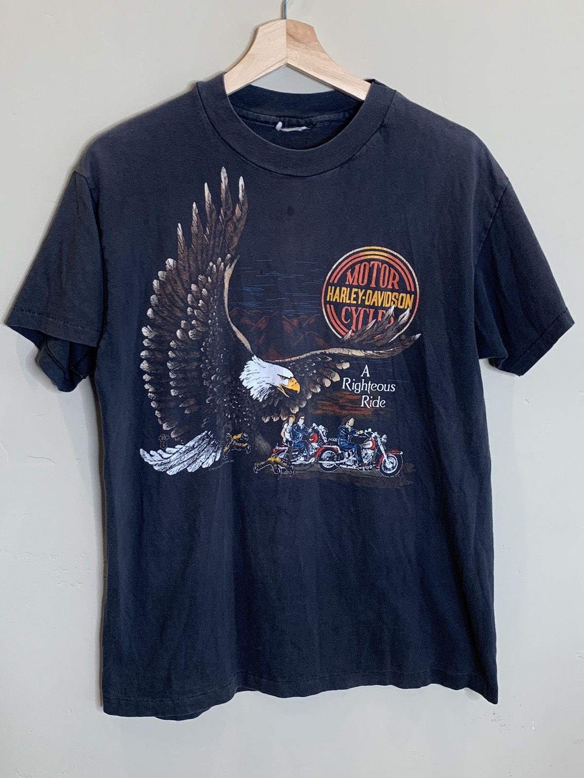 RARE* Vintage 1988 Harley Davidson Righteous Ride USA Shirt 