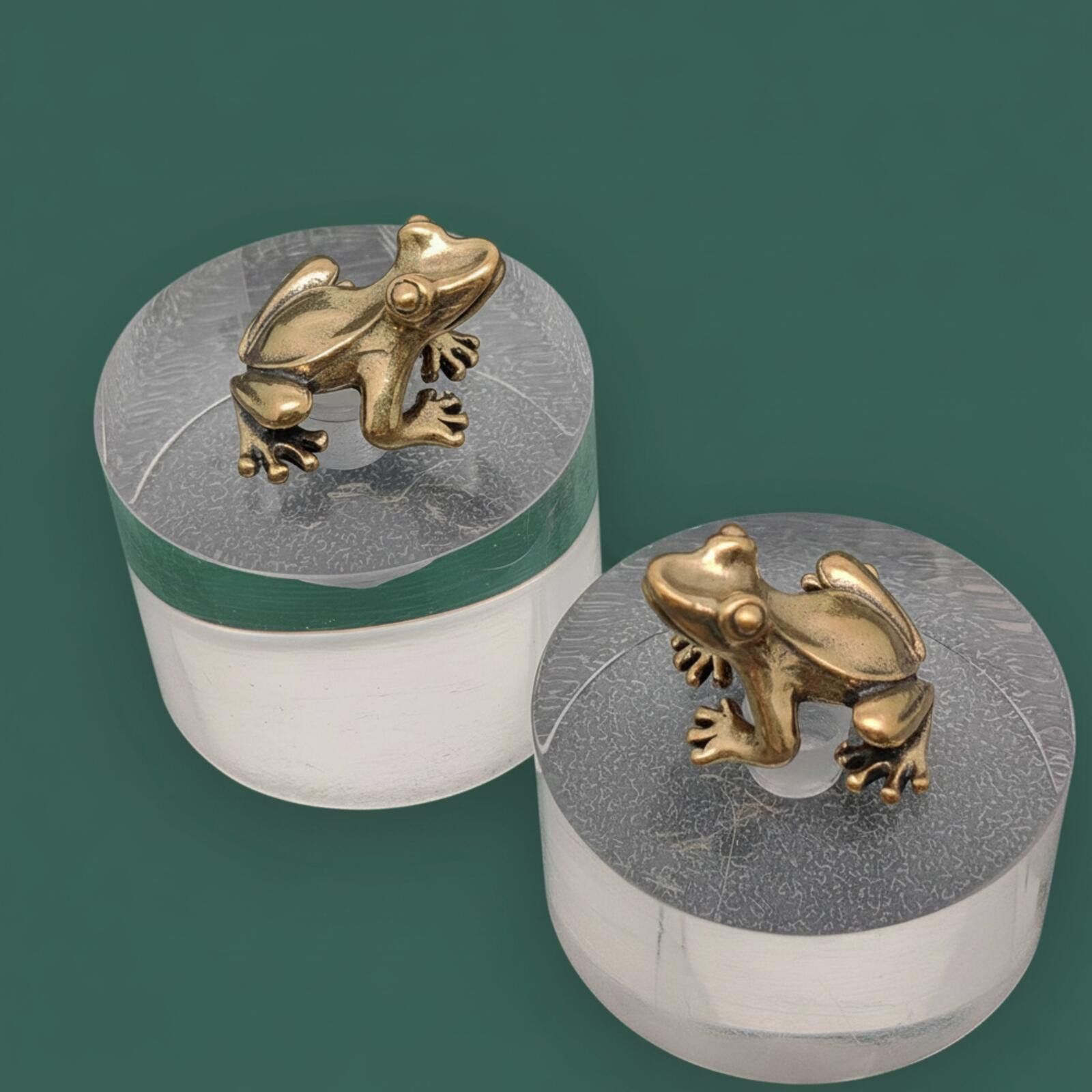 The Unbranded Brand Brass Frog Miniature Figurine Size ONE SIZE - 1 Thumbnail