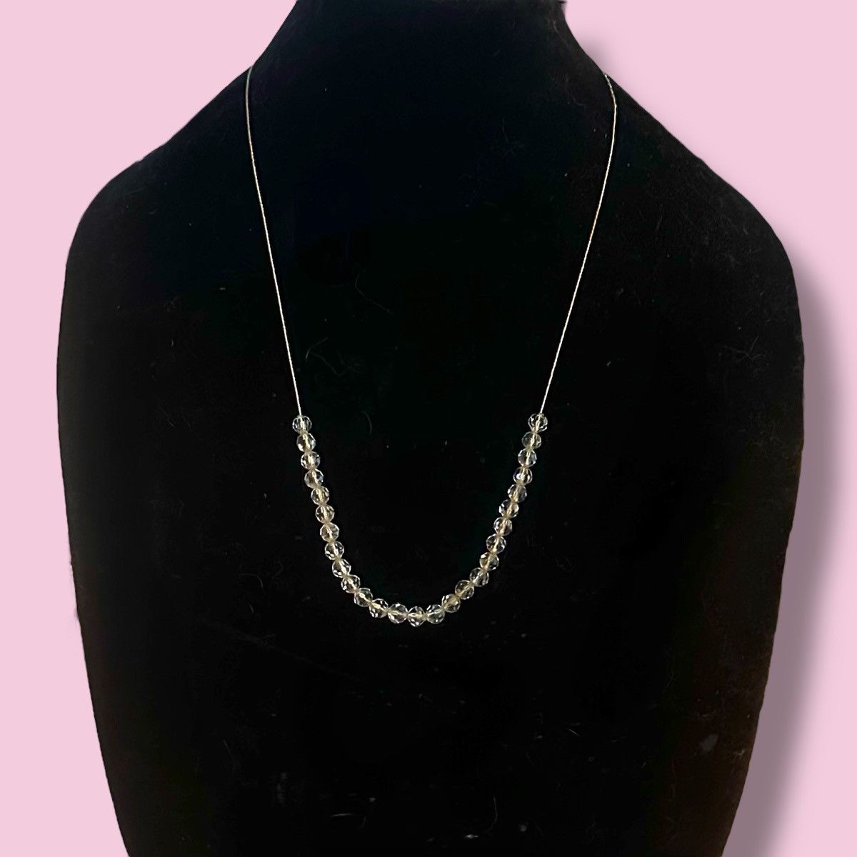 Vintage Vintage clear glass faceted beads necklace Size ONE SIZE - 1 Thumbnail