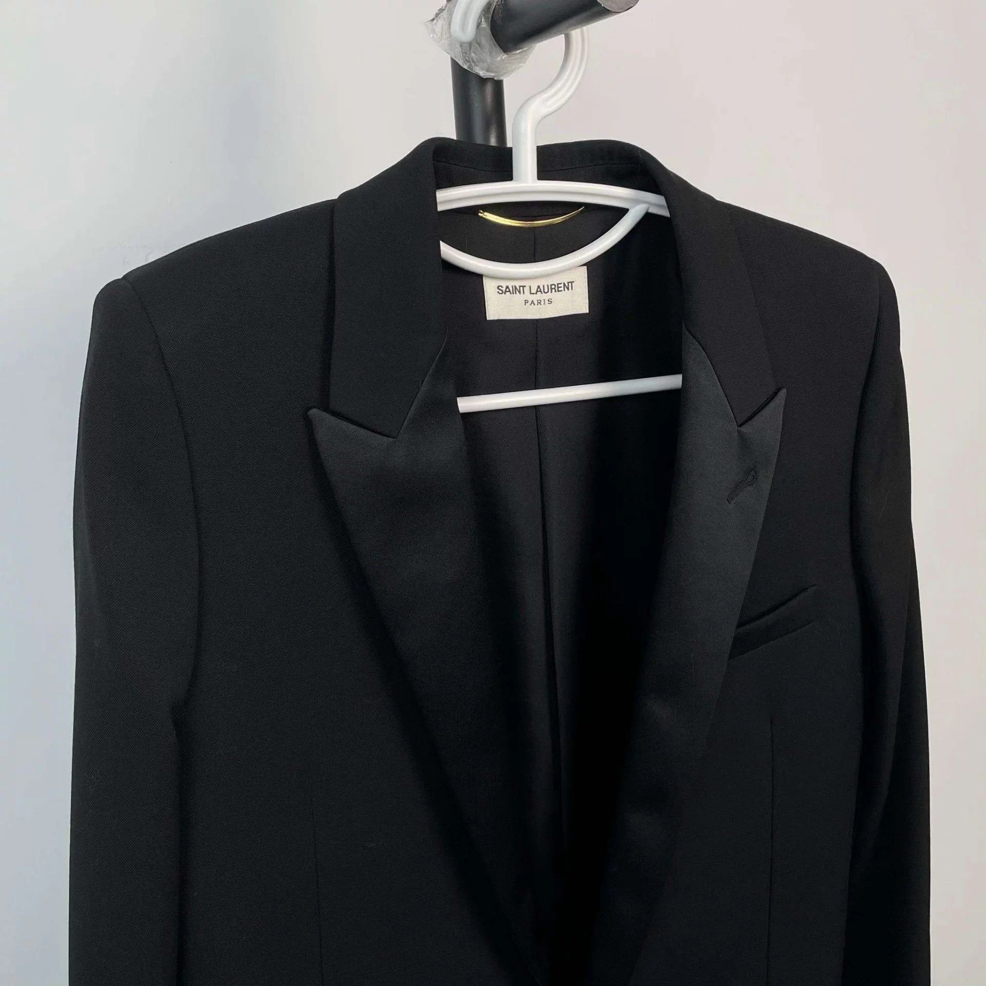 Saint Laurent Paris YSL Wool Smoking Blazer EU 36 Black Size XS / US 0-2 / IT 36-38 - 8 Thumbnail