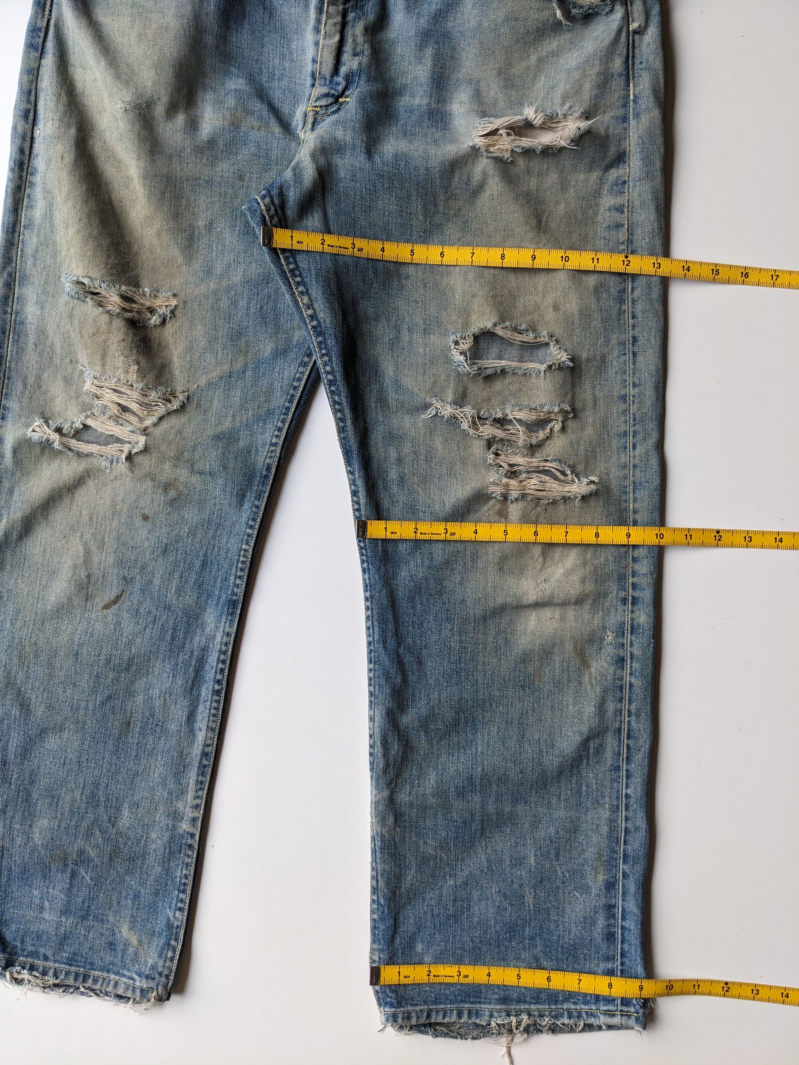 Lee Vintage 50s Lee distressed selvedge jeans Size US 37 - 13 Thumbnail