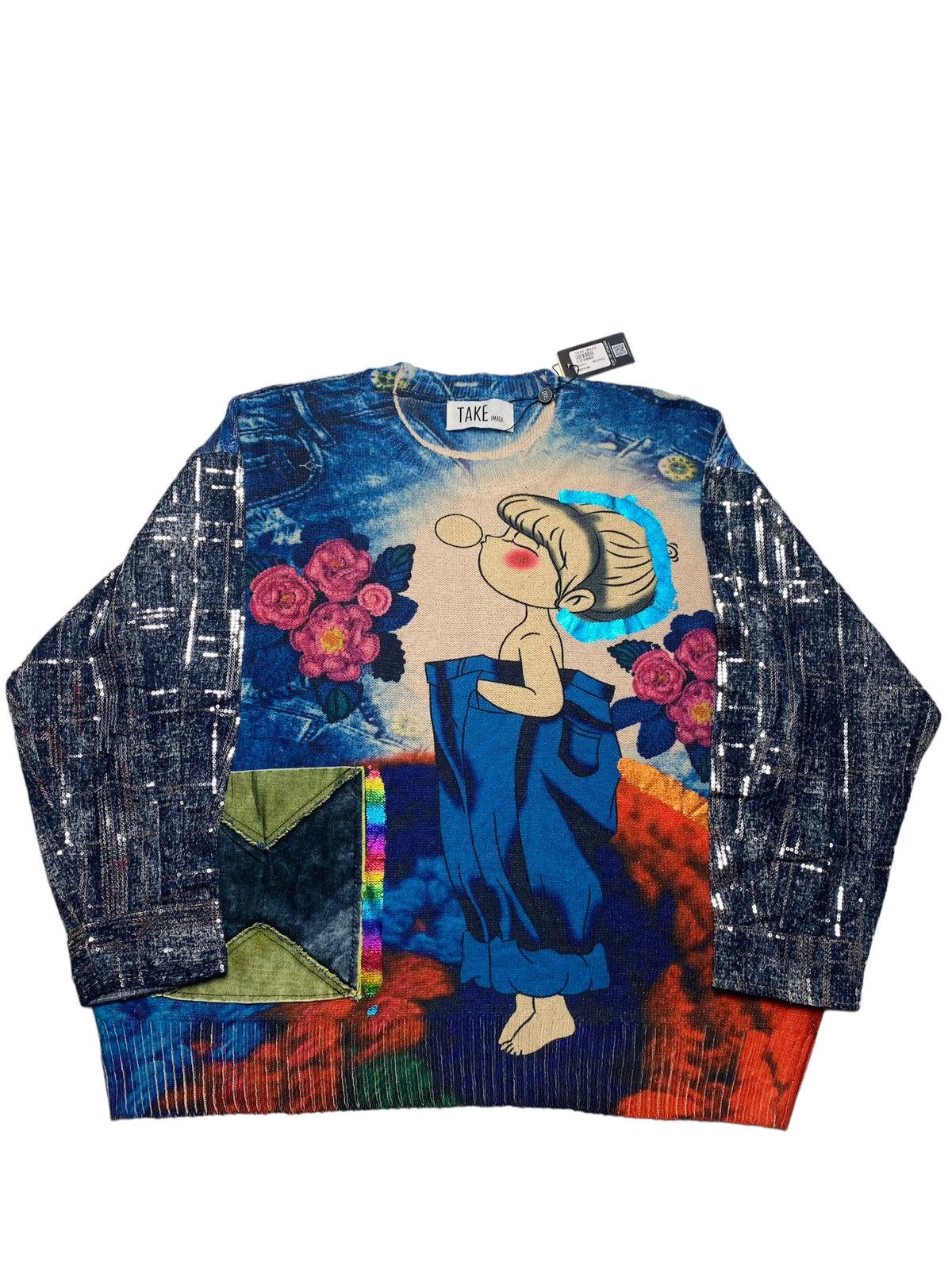 Other 2000s Take Image - Sequin Knitted Sweater Size US L / EU 52-54 / 3 - 5 Thumbnail