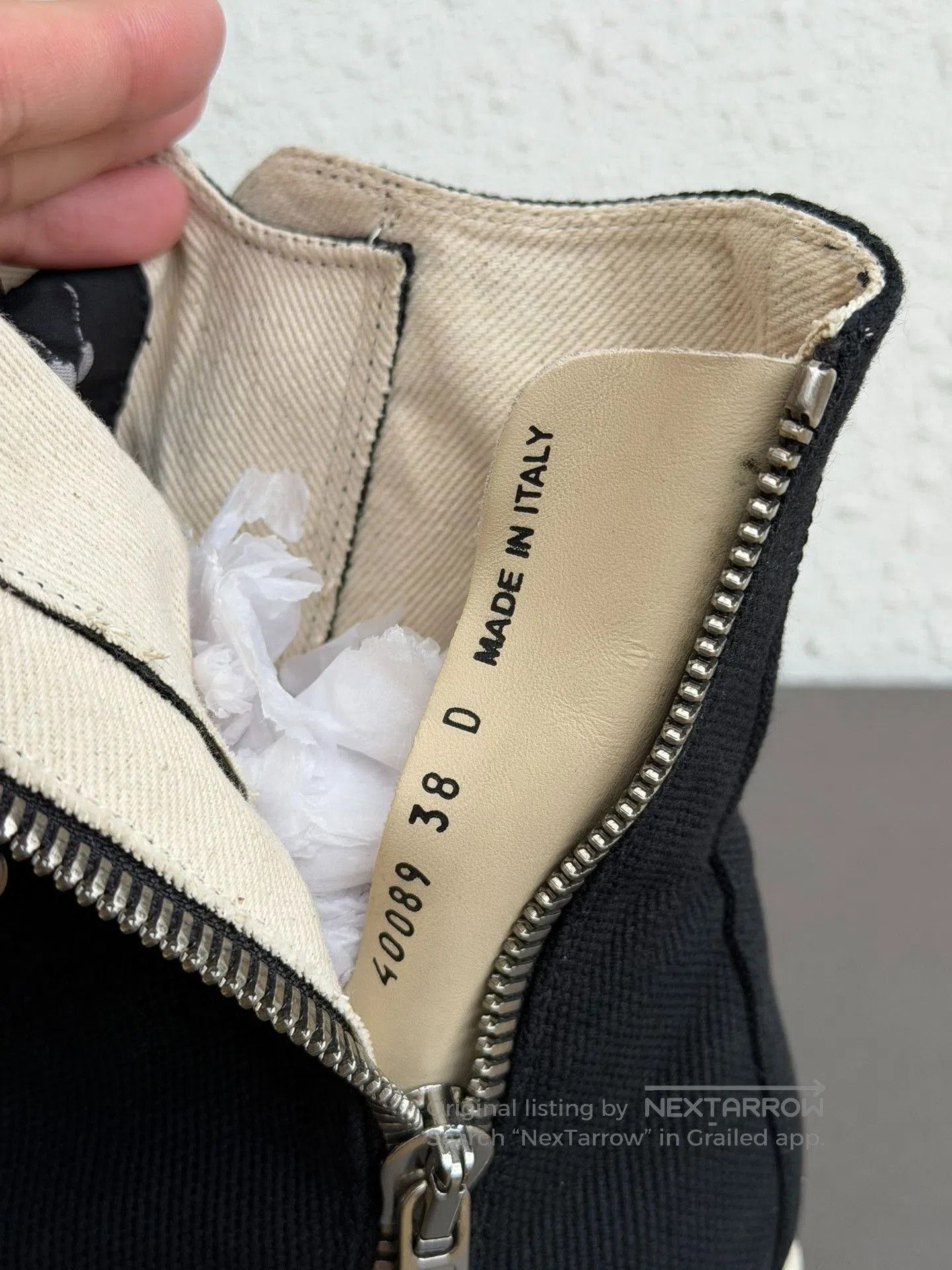 Rick Owens Drkshdw Rick Owens DRKSHDW High-Top Canvas Shoes. Size US 7 / IT 37 - 8 Thumbnail