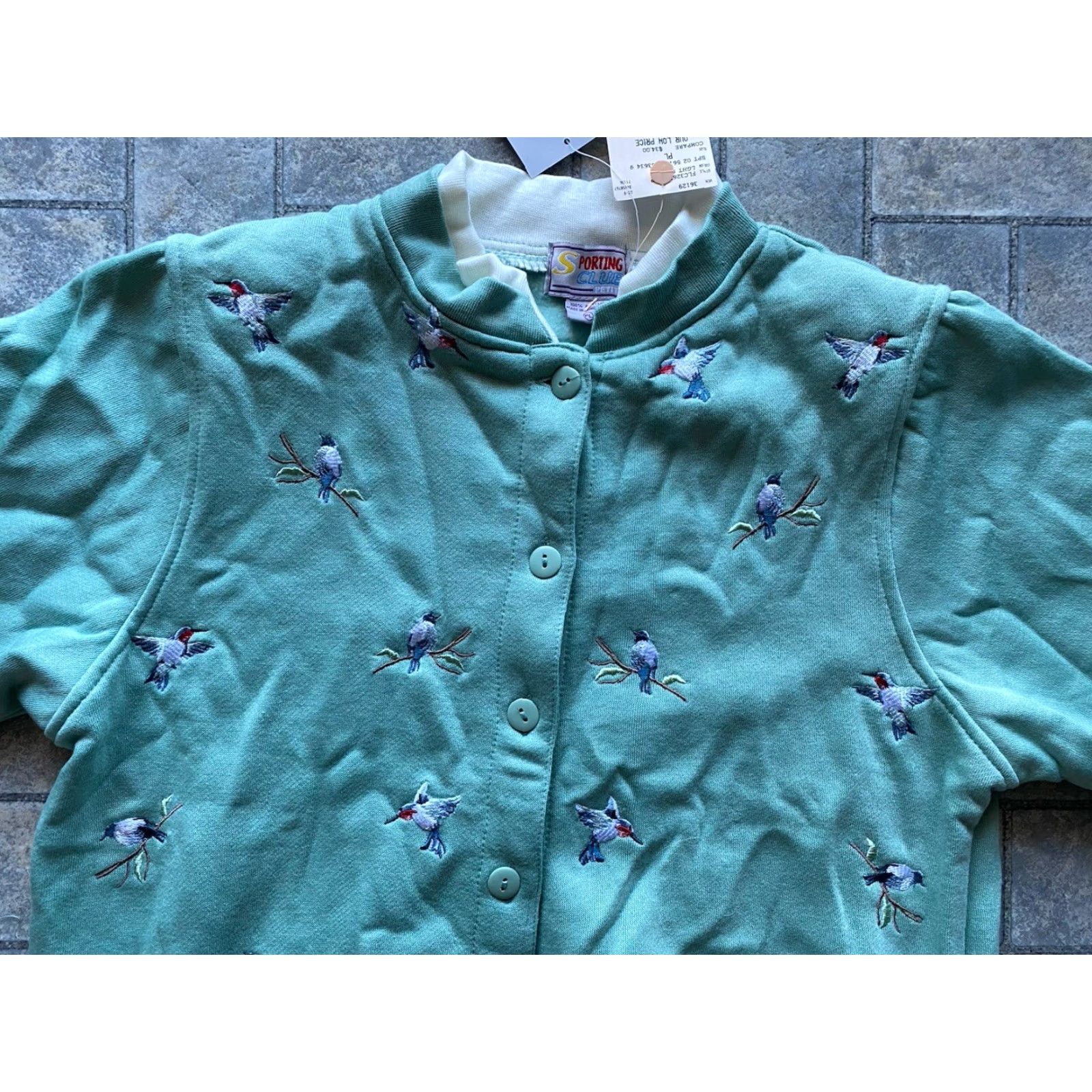 Vintage VINTAGE Sporting Club Cardigan Petite Women’s Embroidered Birds Size PL See Photos Womens Sweater Bird Size L / US 10 / IT 46 - 4 Thumbnail