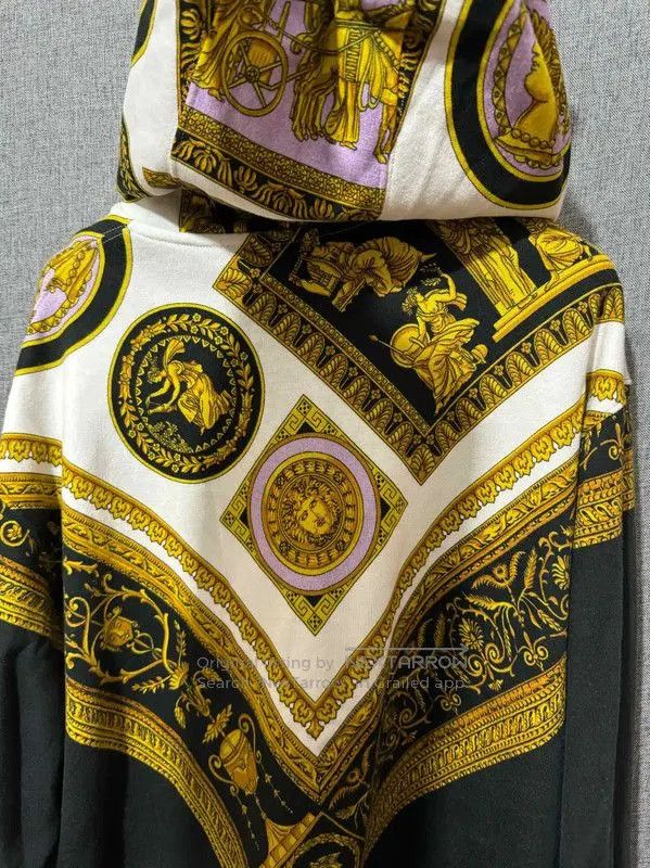 Versace Versace Black Cotton Embroidered Logo Jacket . Size US L / EU 52-54 / 3 - 3 Thumbnail