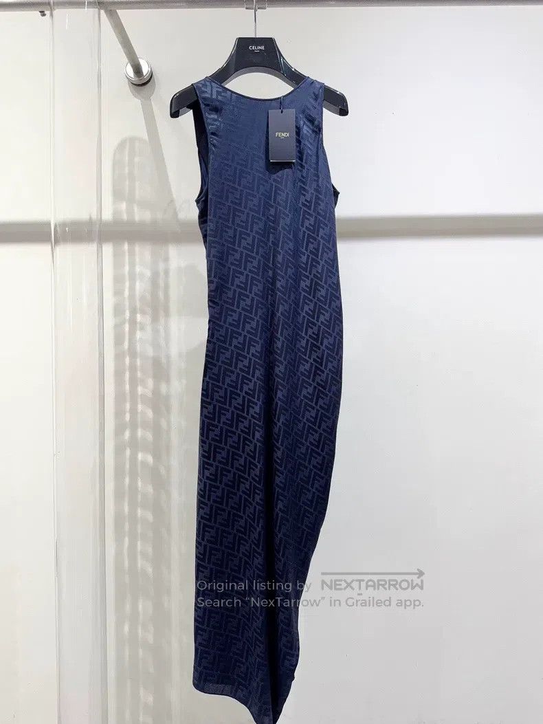 Fendi Fendi Logo-Embellished Maxi Dress, deep blue Size 4XL / US 24-26 - 1 Thumbnail